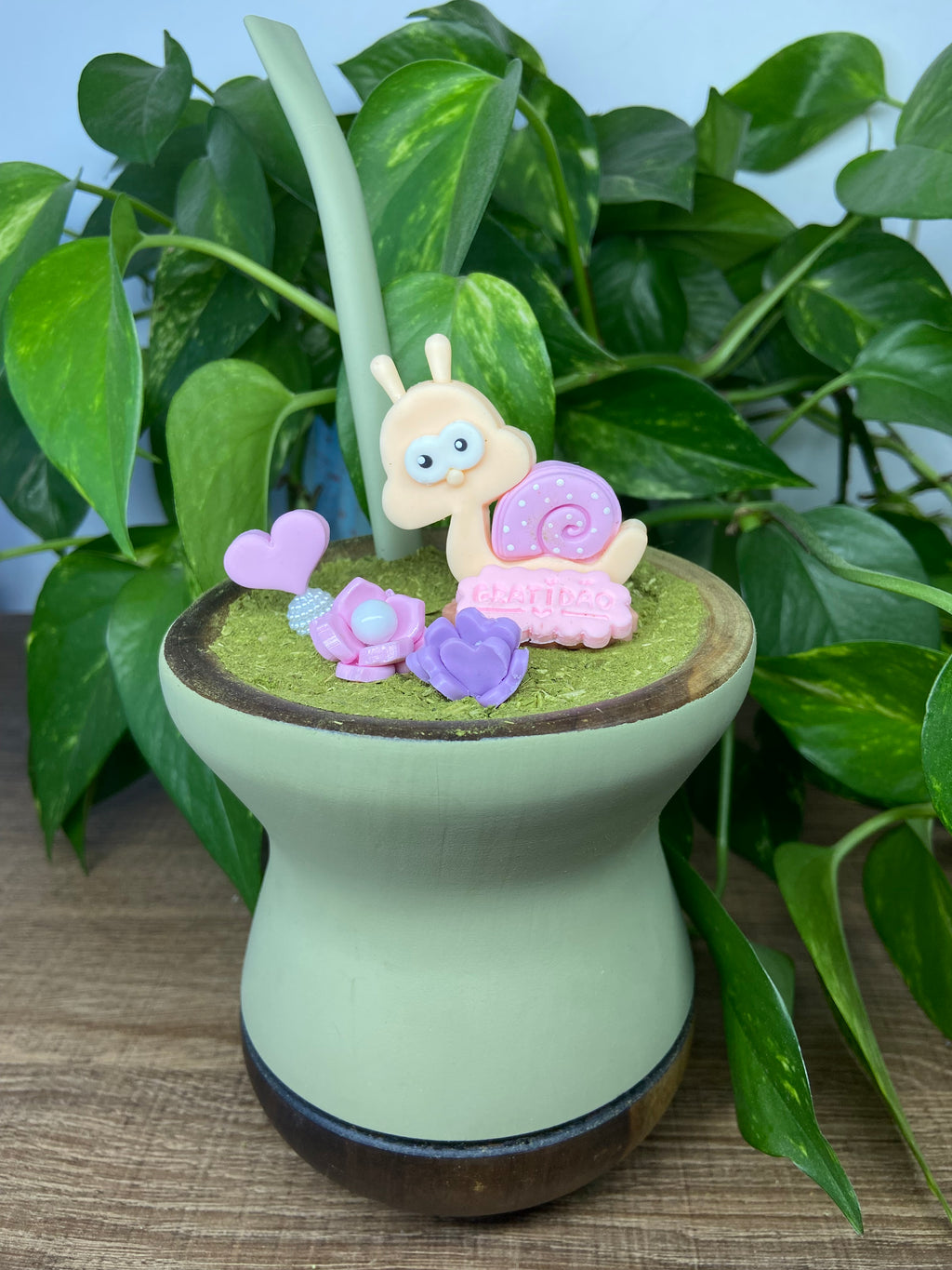 Caracol Gratidão | enfeite de chimarrão