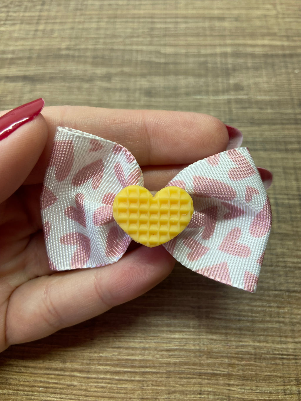 Laços de cabelo pequeno coração