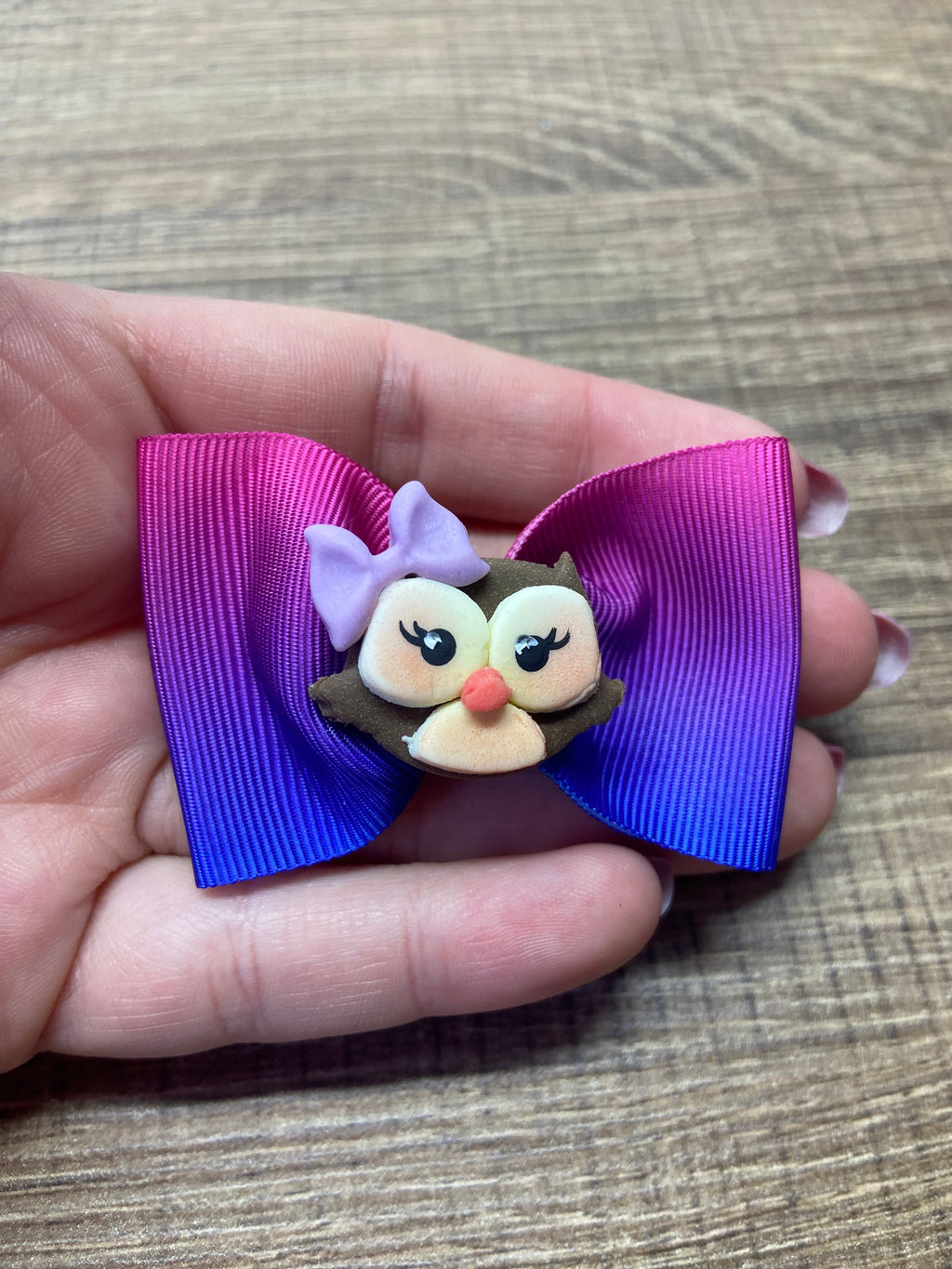 Laços de cabelo pequeno Coruja