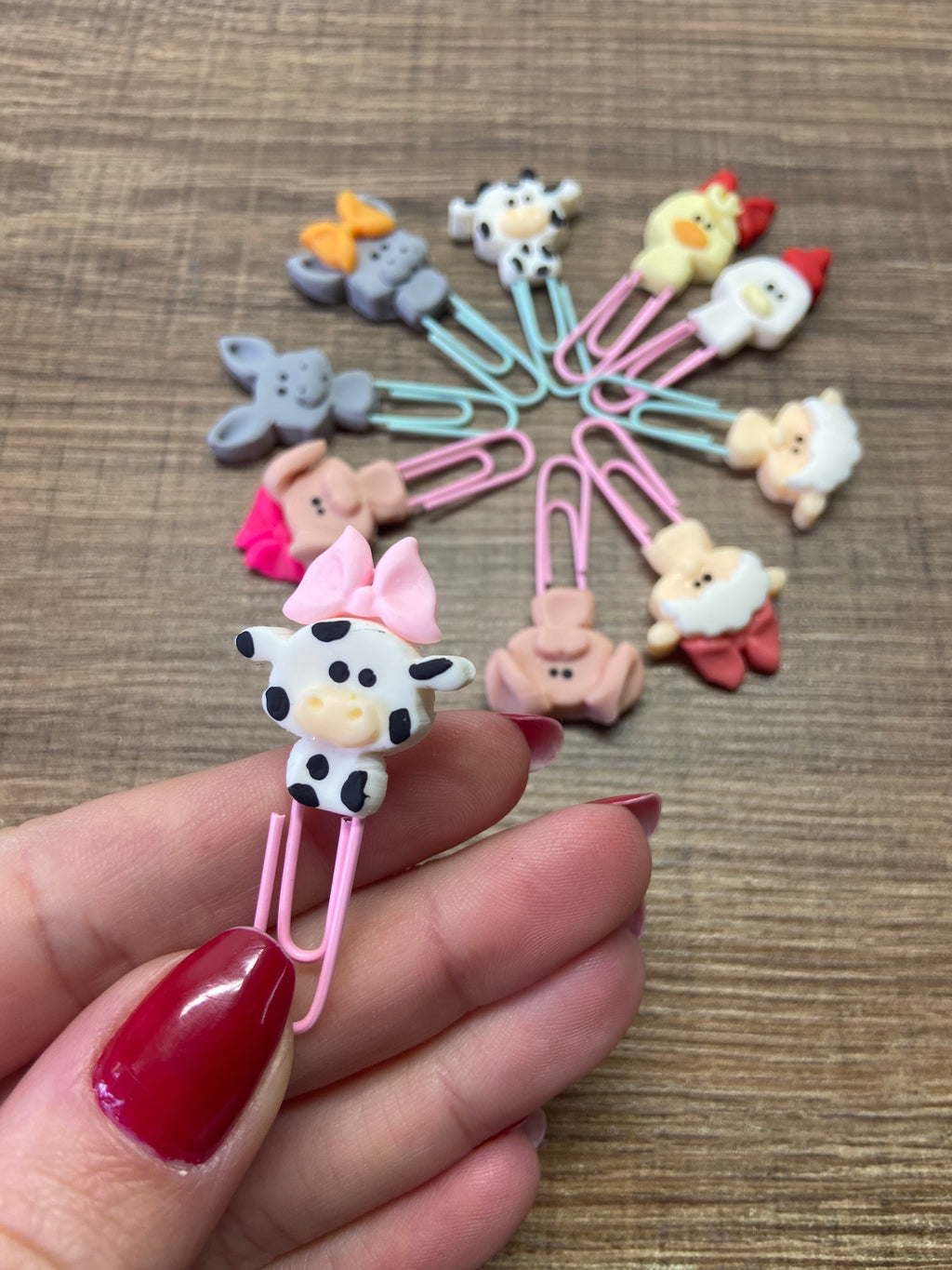 Kit com 10 Clips tema Fazendinha