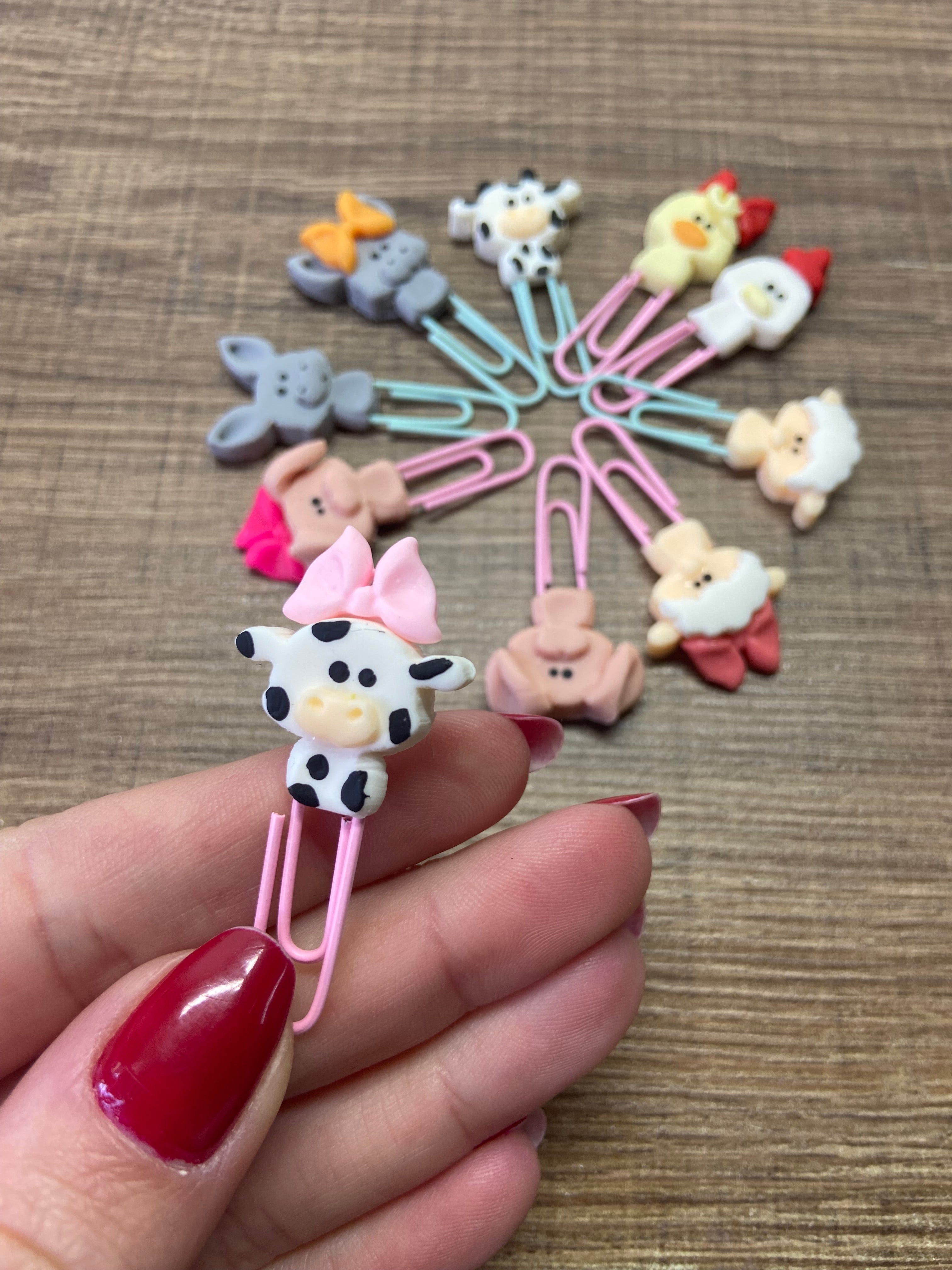 Kit com 10 Clips tema Fazendinha