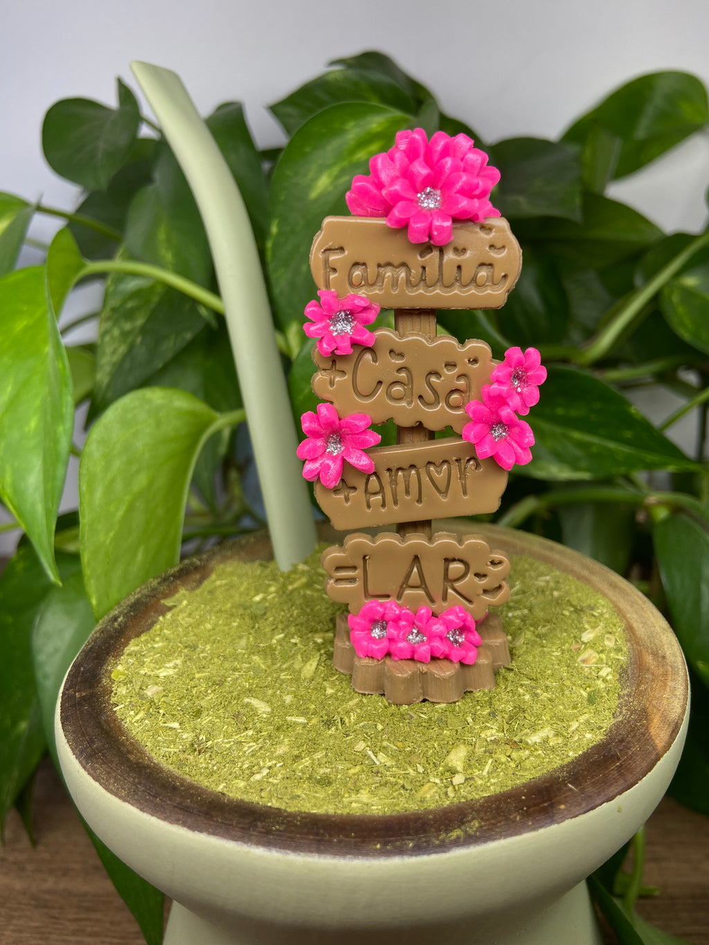 Plaquinha Familia + casa| enfeite de chimarrão