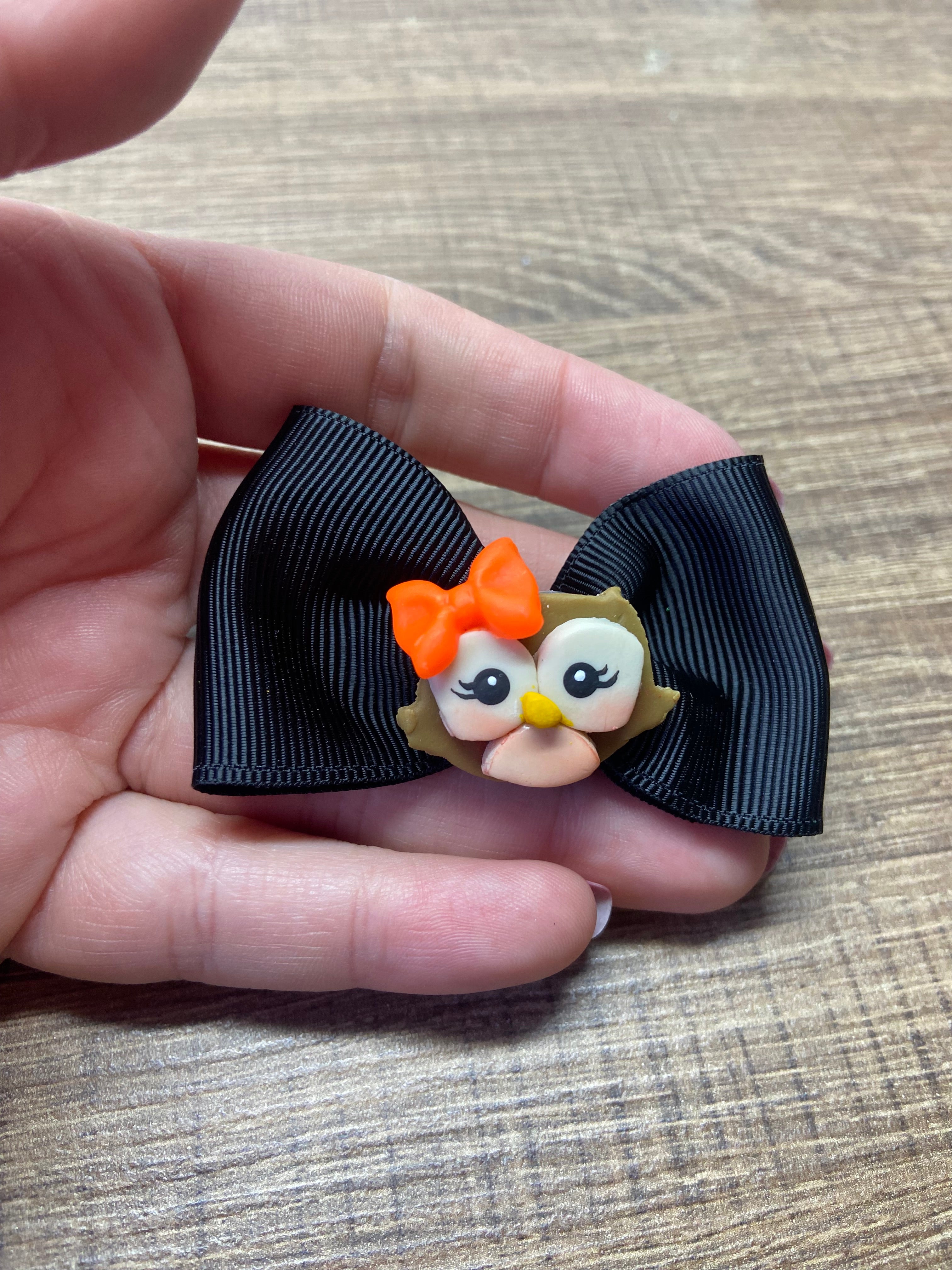 Laços de cabelo pequeno Coruja