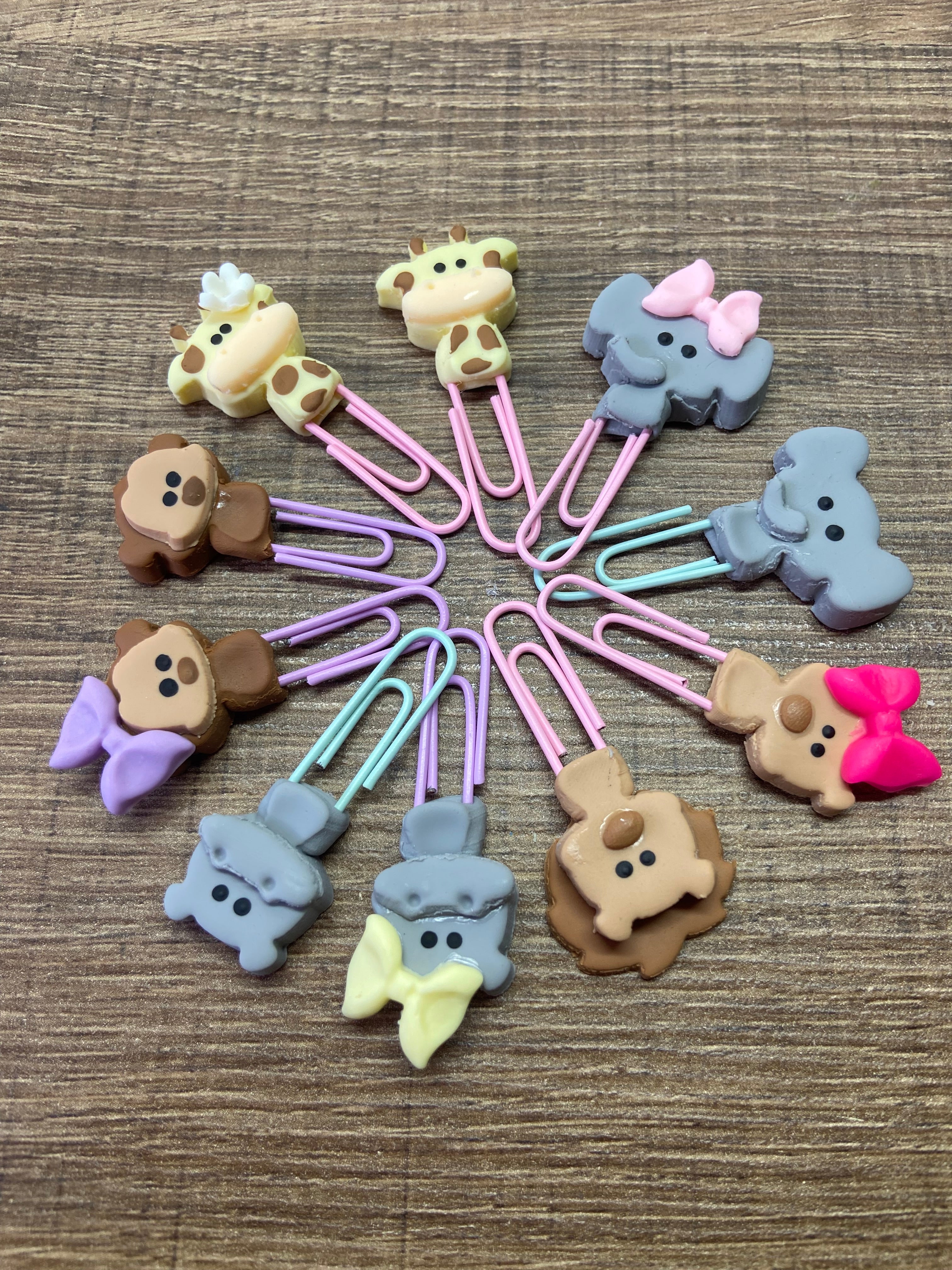 Kit com 10 Clips tema Safari