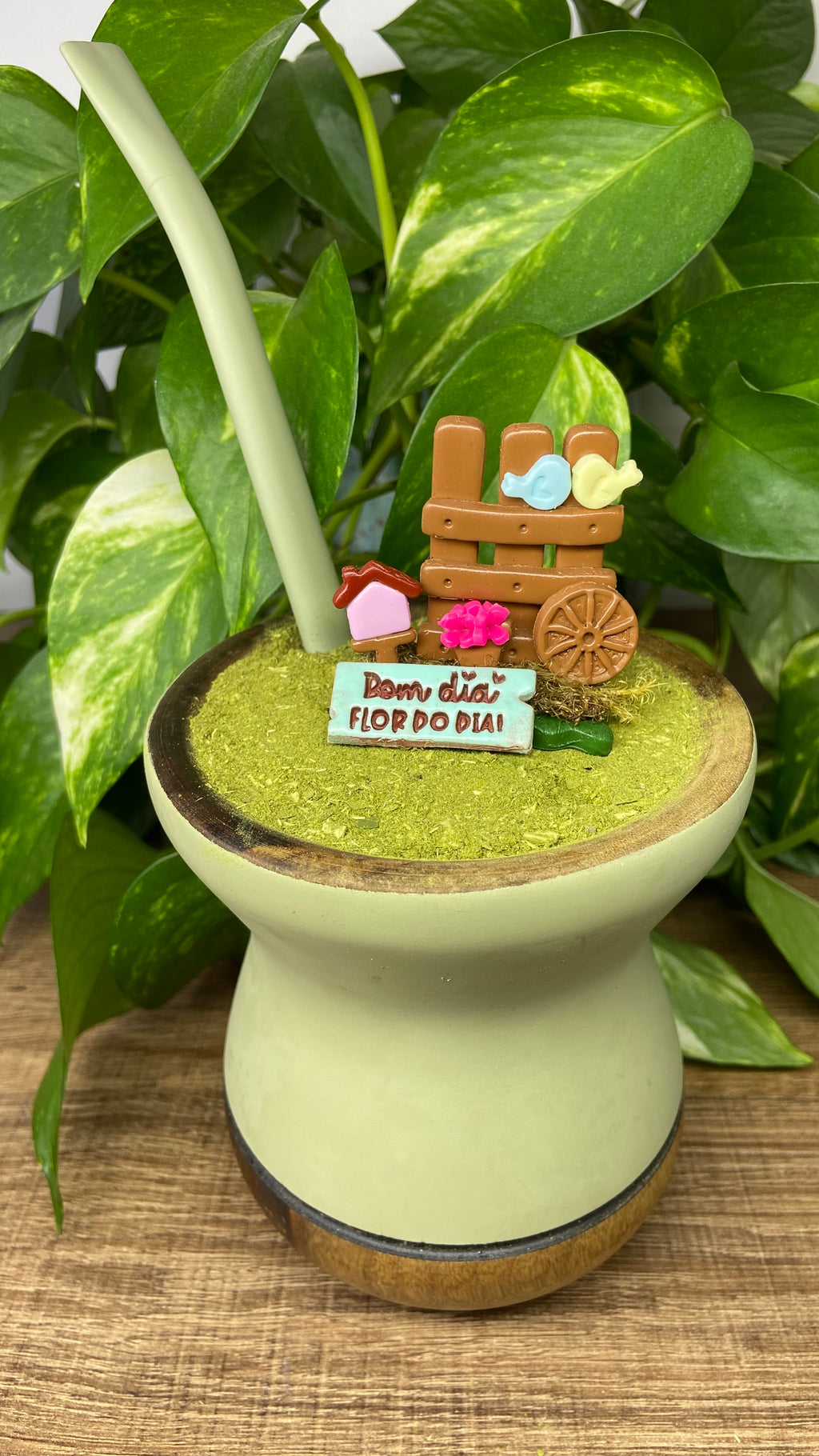 Bom dia flor do dia | enfeite de chimarrão