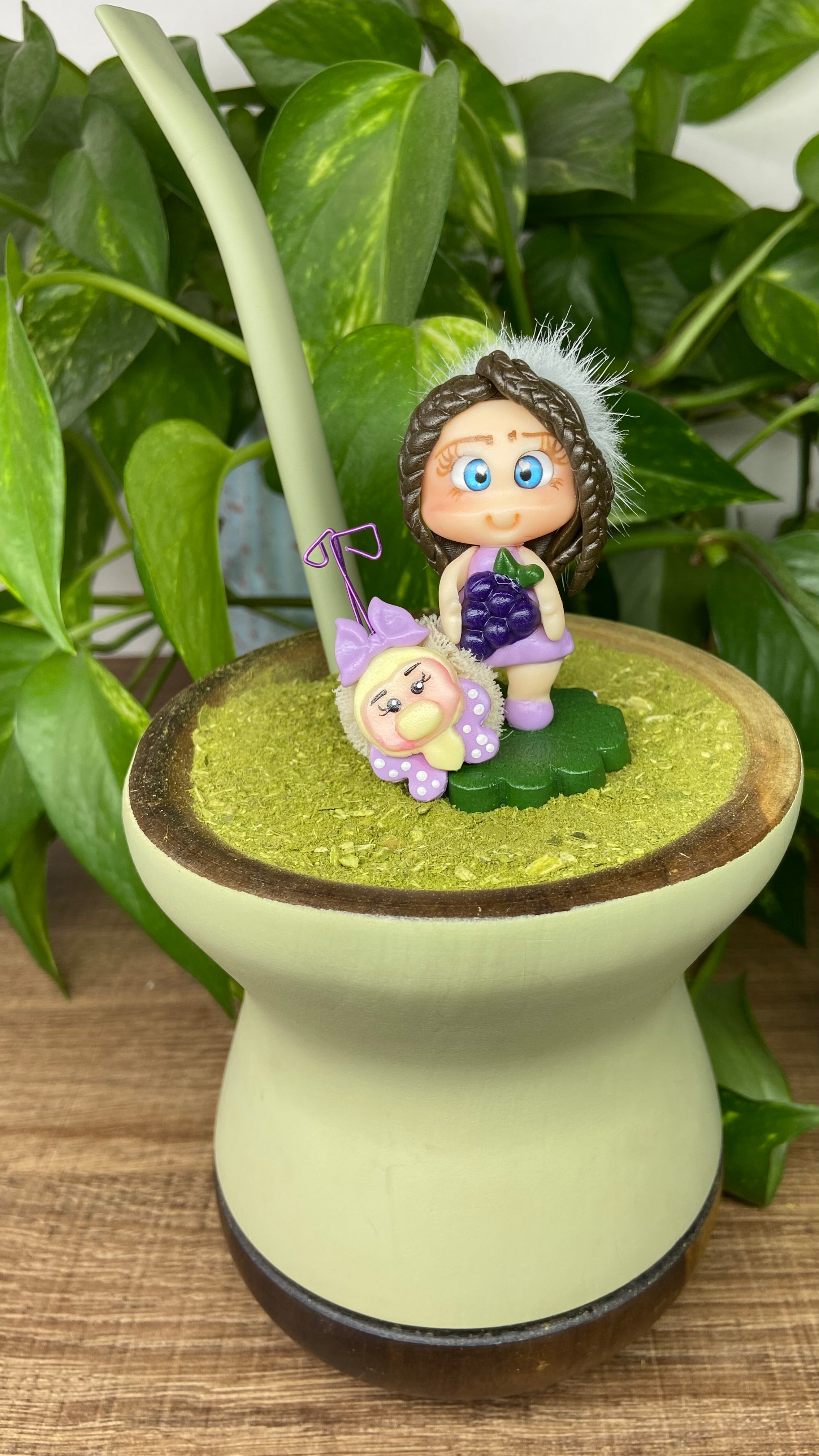 Boneca Uvinha| enfeite de chimarrão