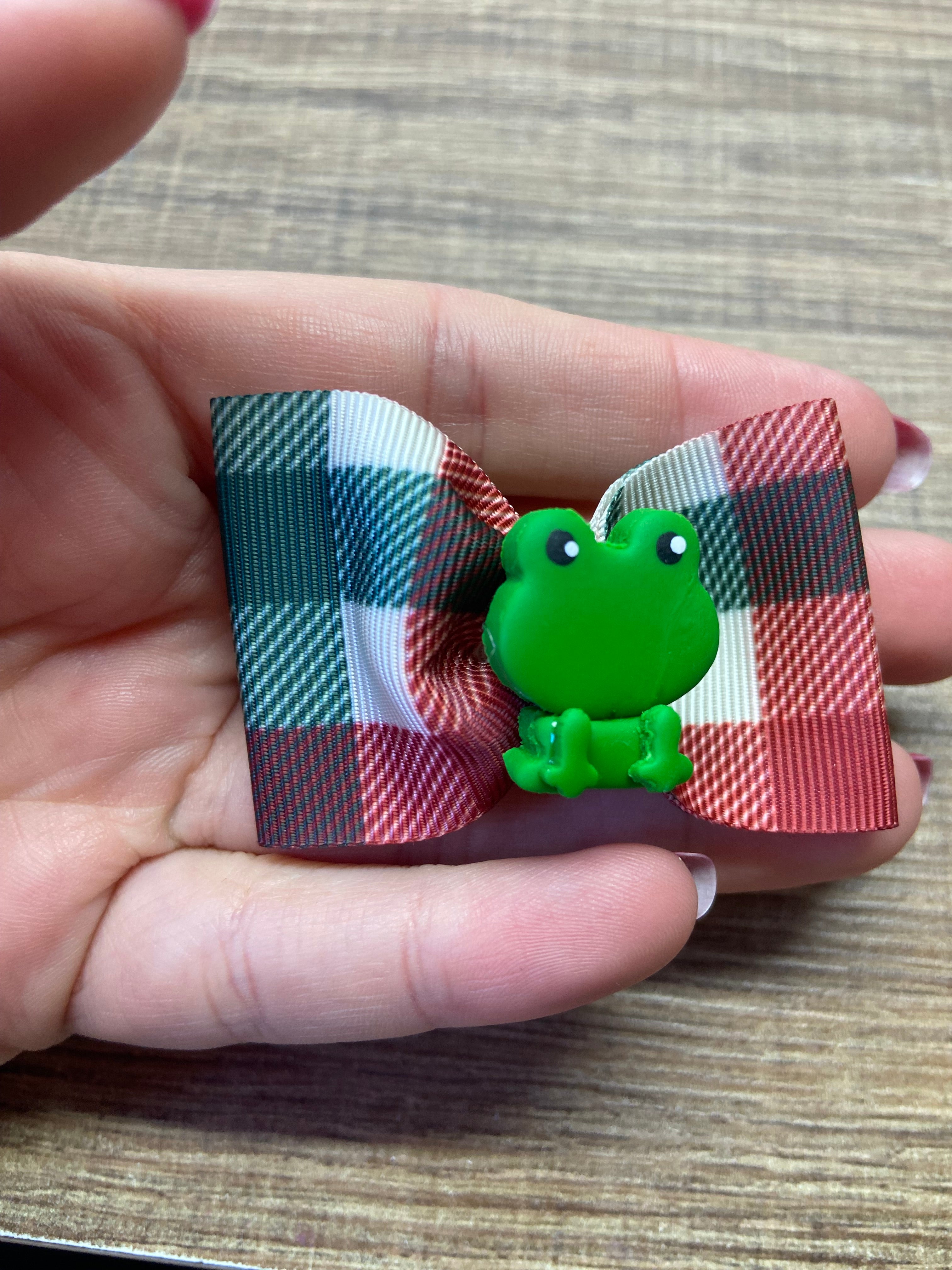 Laços de cabelo pequeno sapinho