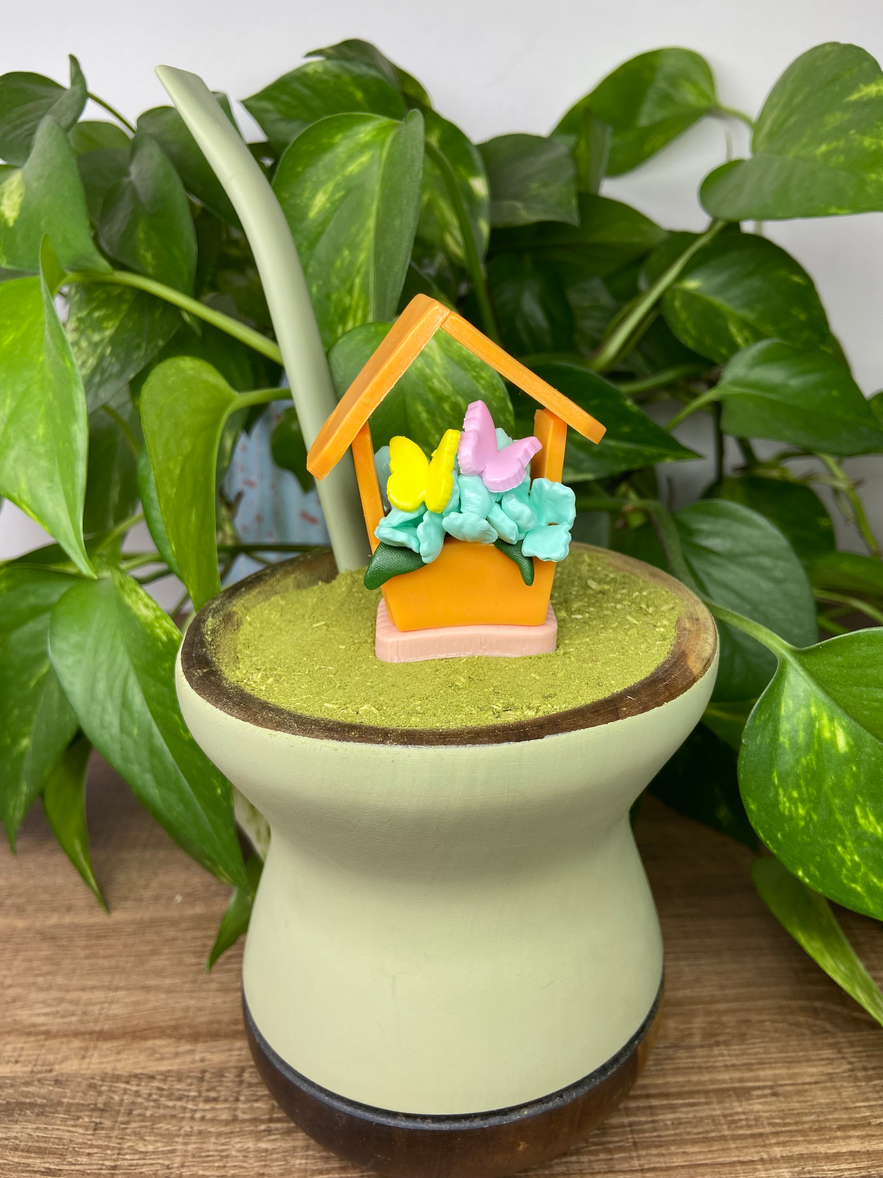 Casinha de flor| enfeite de chimarrão