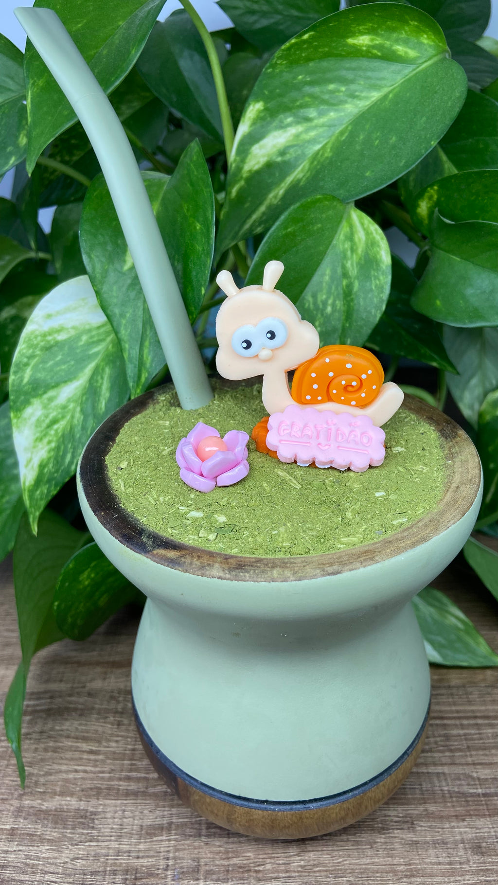 Kit Caracol Gratidão| enfeite de chimarrão