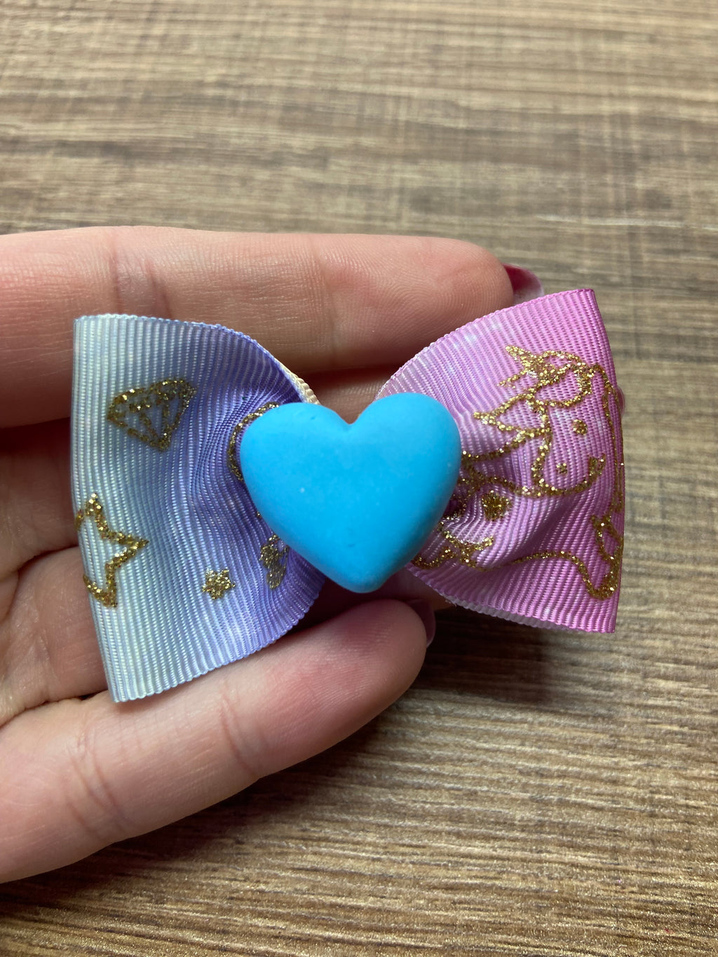 Laços de cabelo pequeno coração