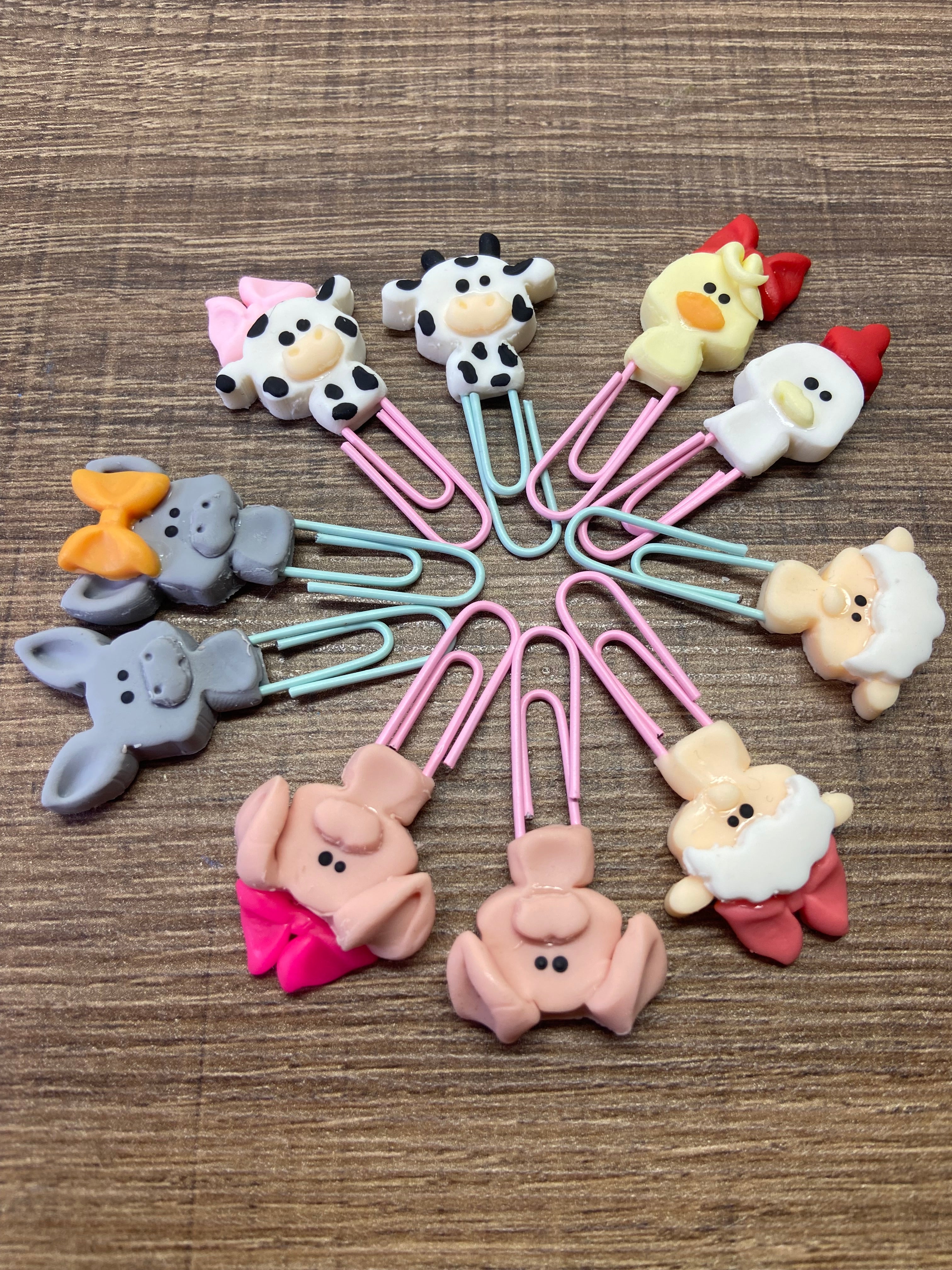 Kit com 10 Clips tema Fazendinha