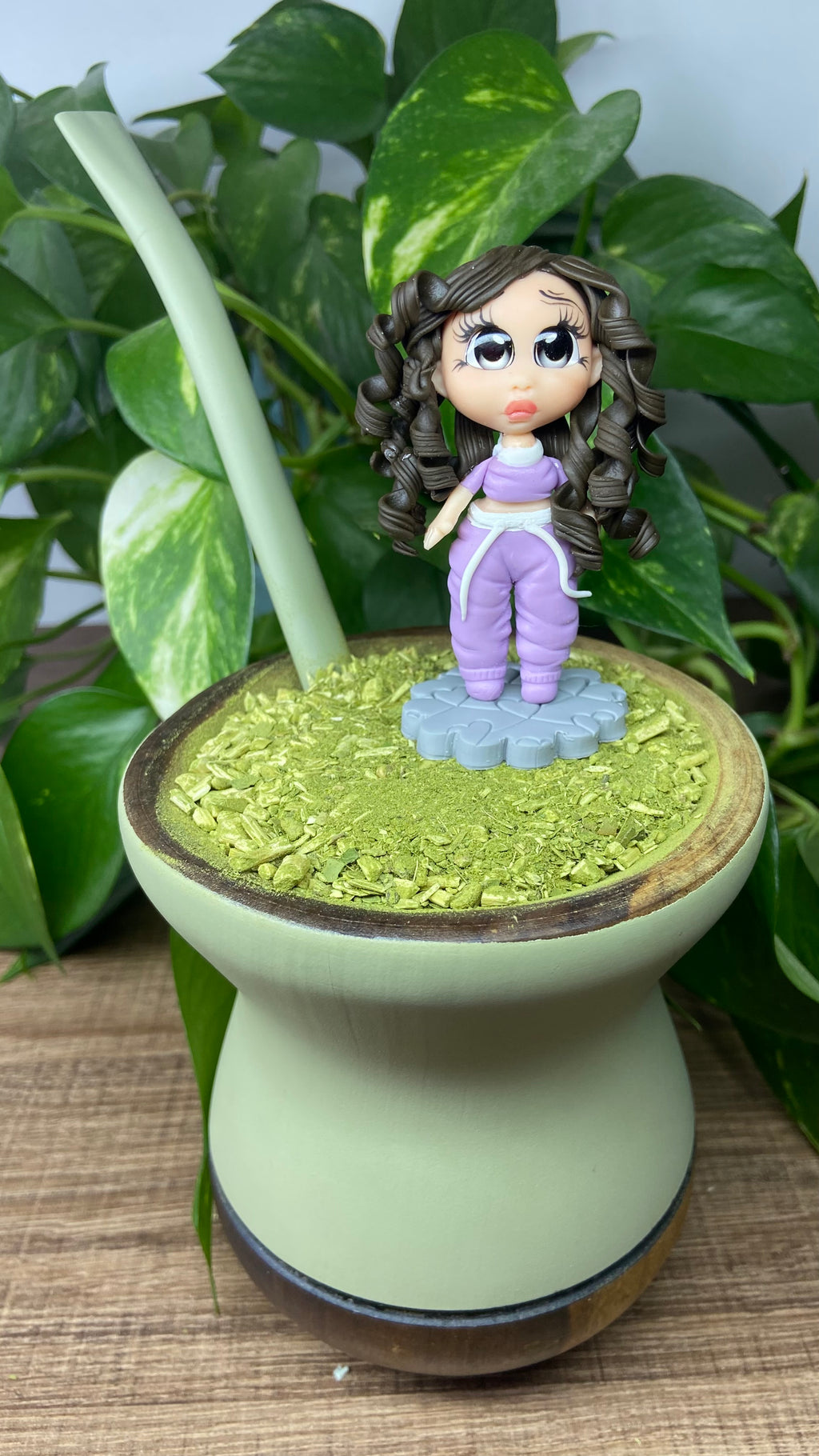 Boneca Maitê | enfeite de chimarrão