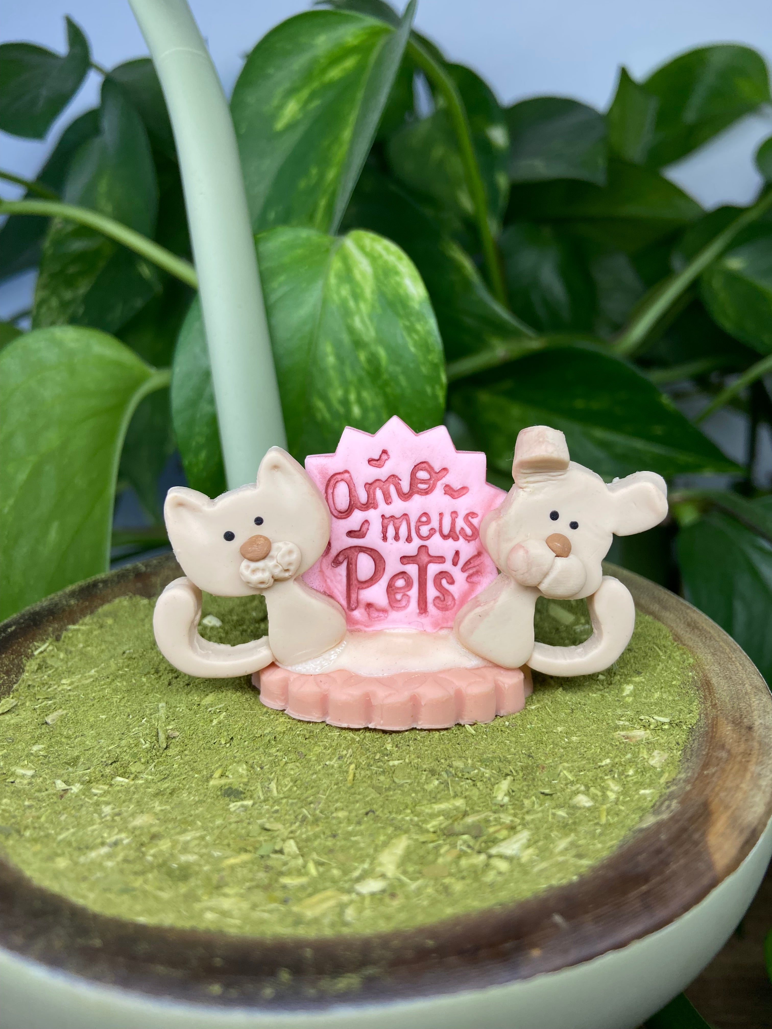 Amo meus pets | enfeite de chimarrão