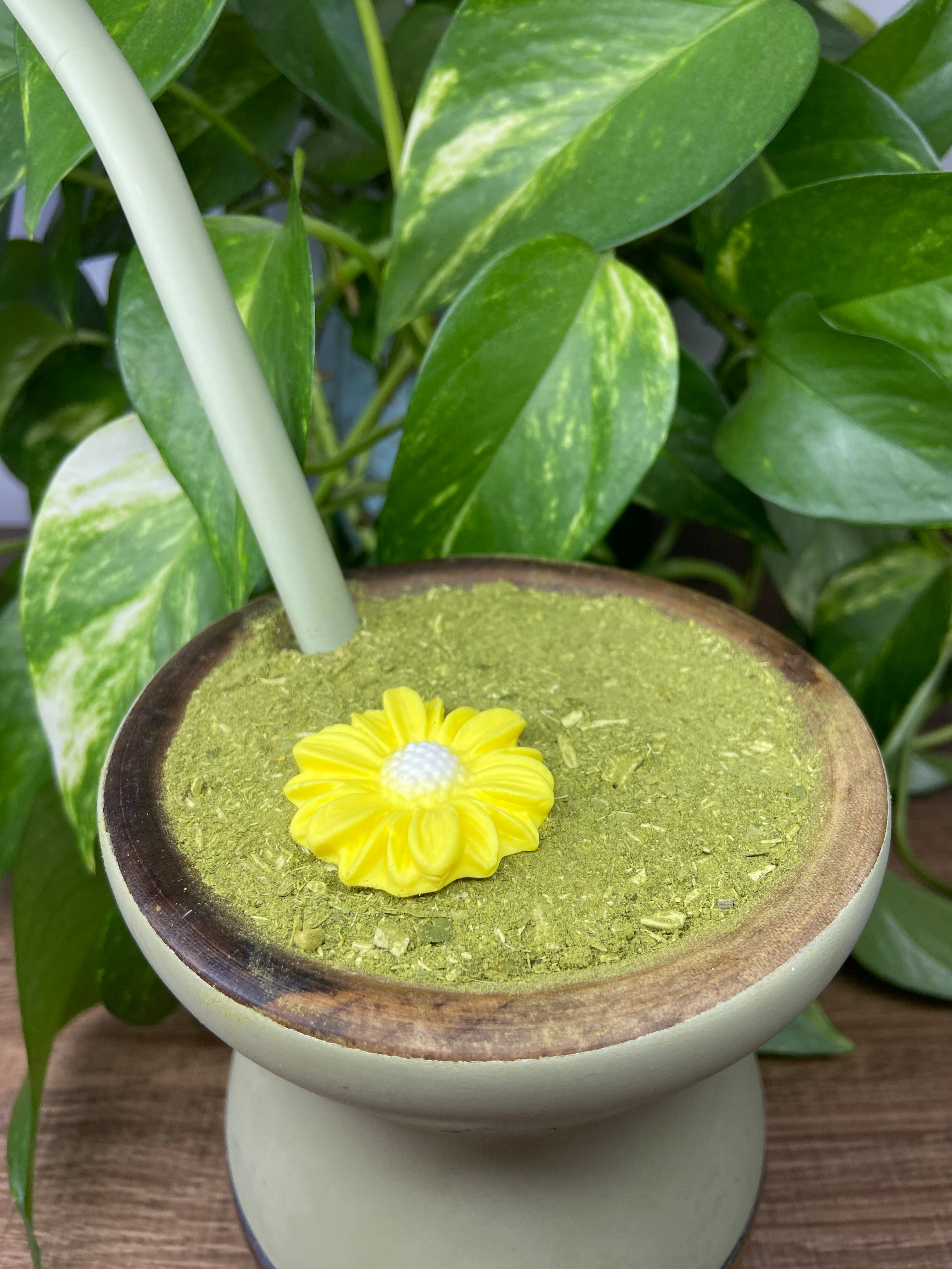 Flor margarida média| enfeite de chimarrão