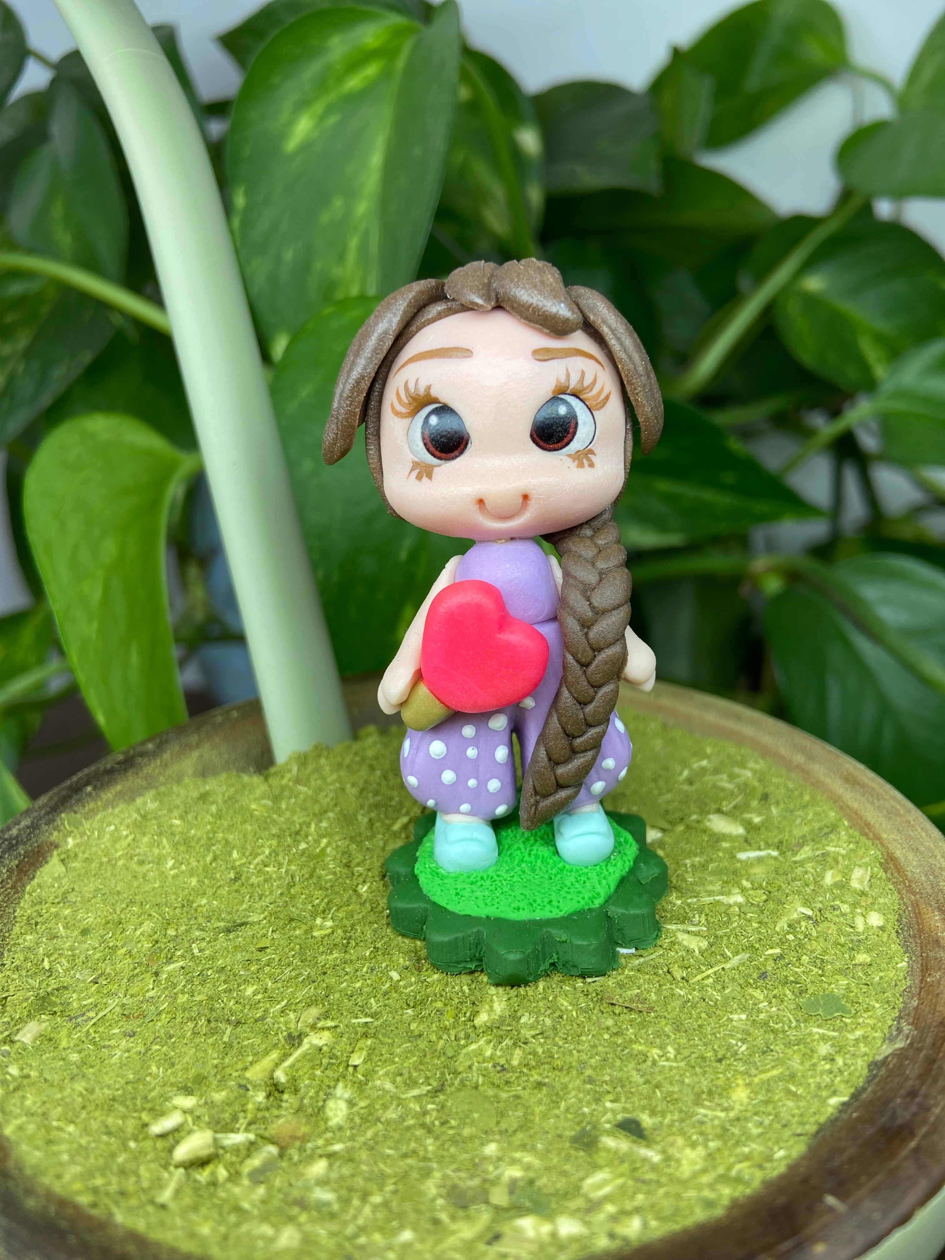 Boneca Coração | enfeite de chimarrão