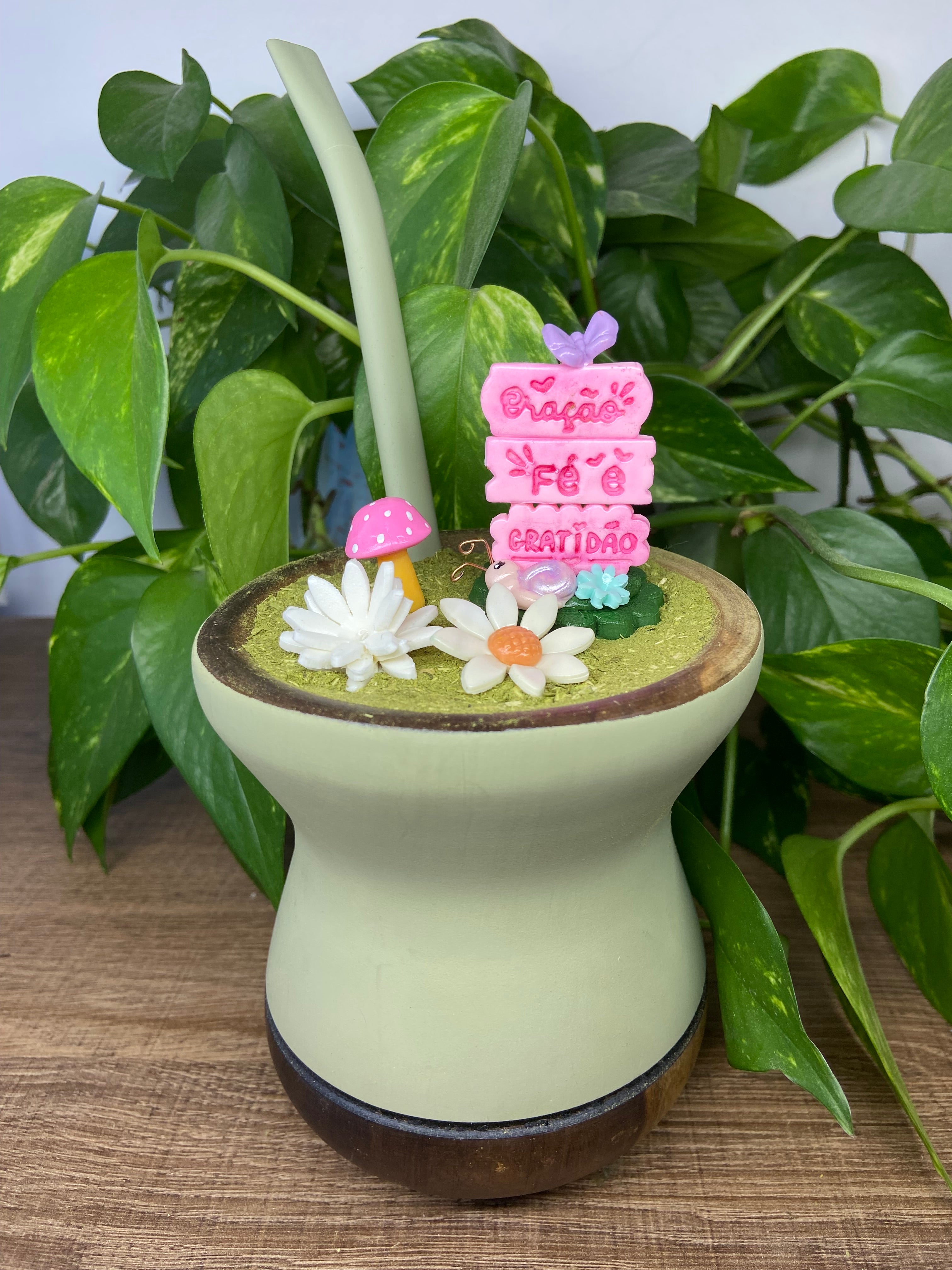 Kit Oração Fé e Gratidão | enfeite de chimarrão