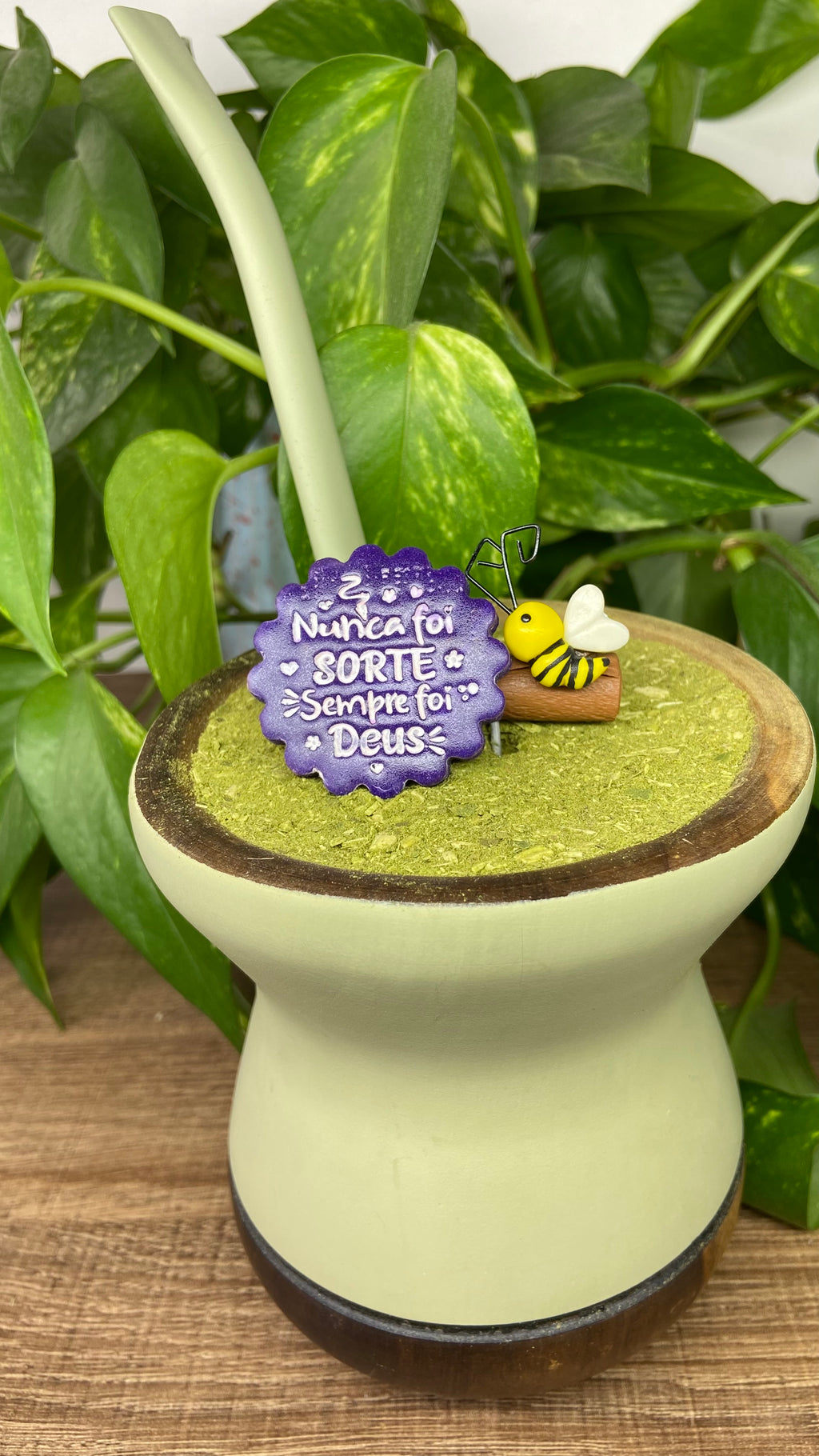 Nunca foi sorte sempre foi Deus| enfeite de chimarrão