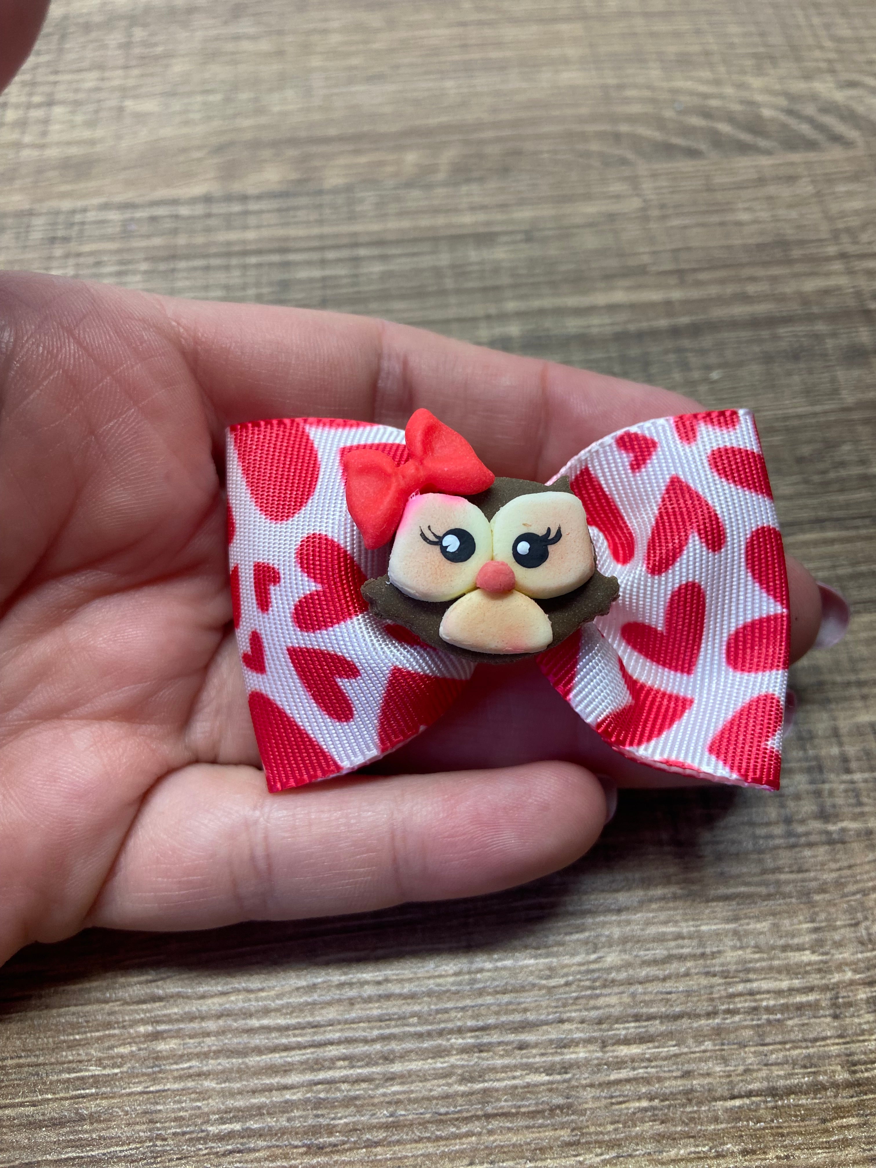 Laços de cabelo pequeno Coruja