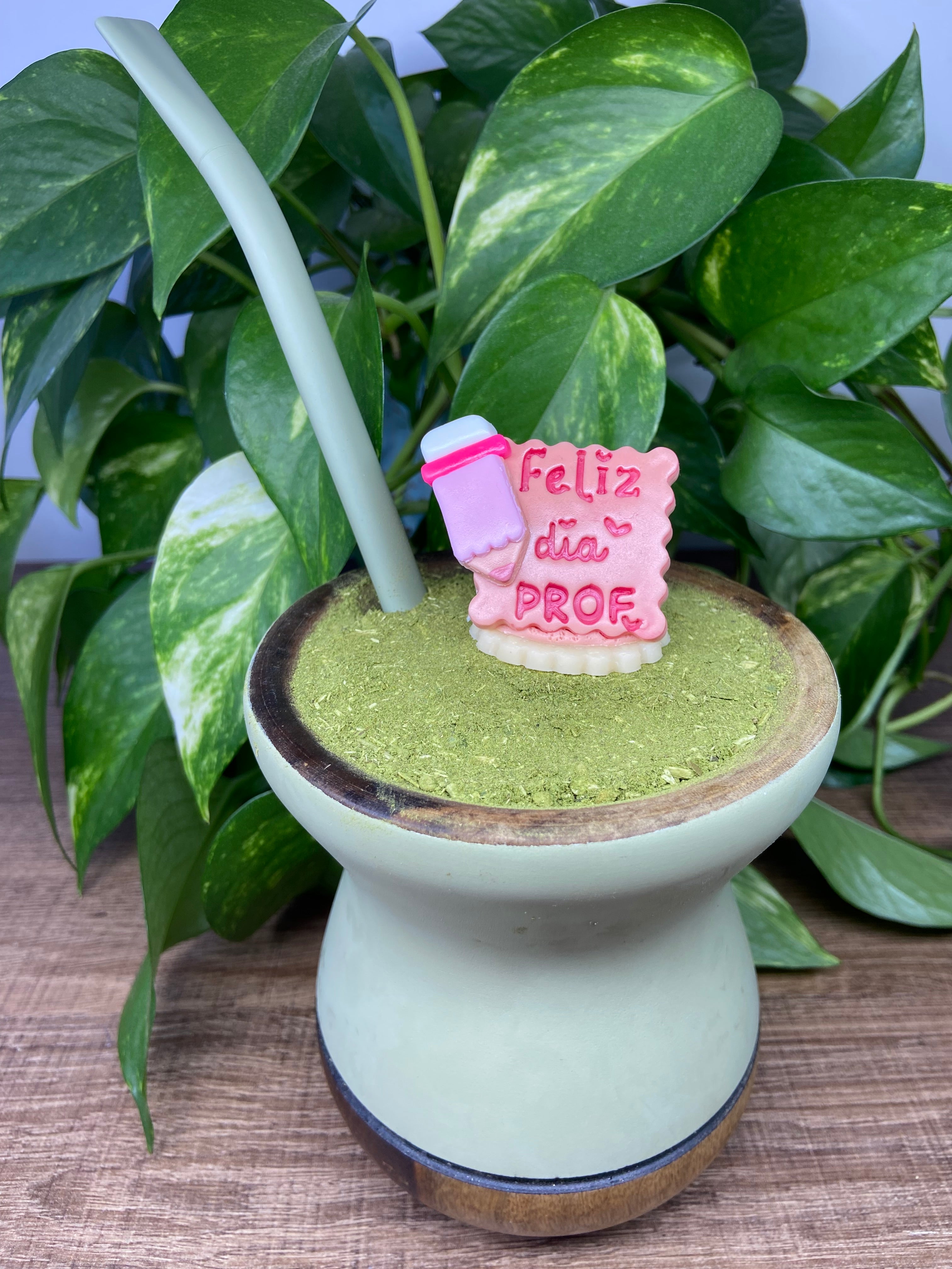 Feliz dia prof | enfeite de chimarrão