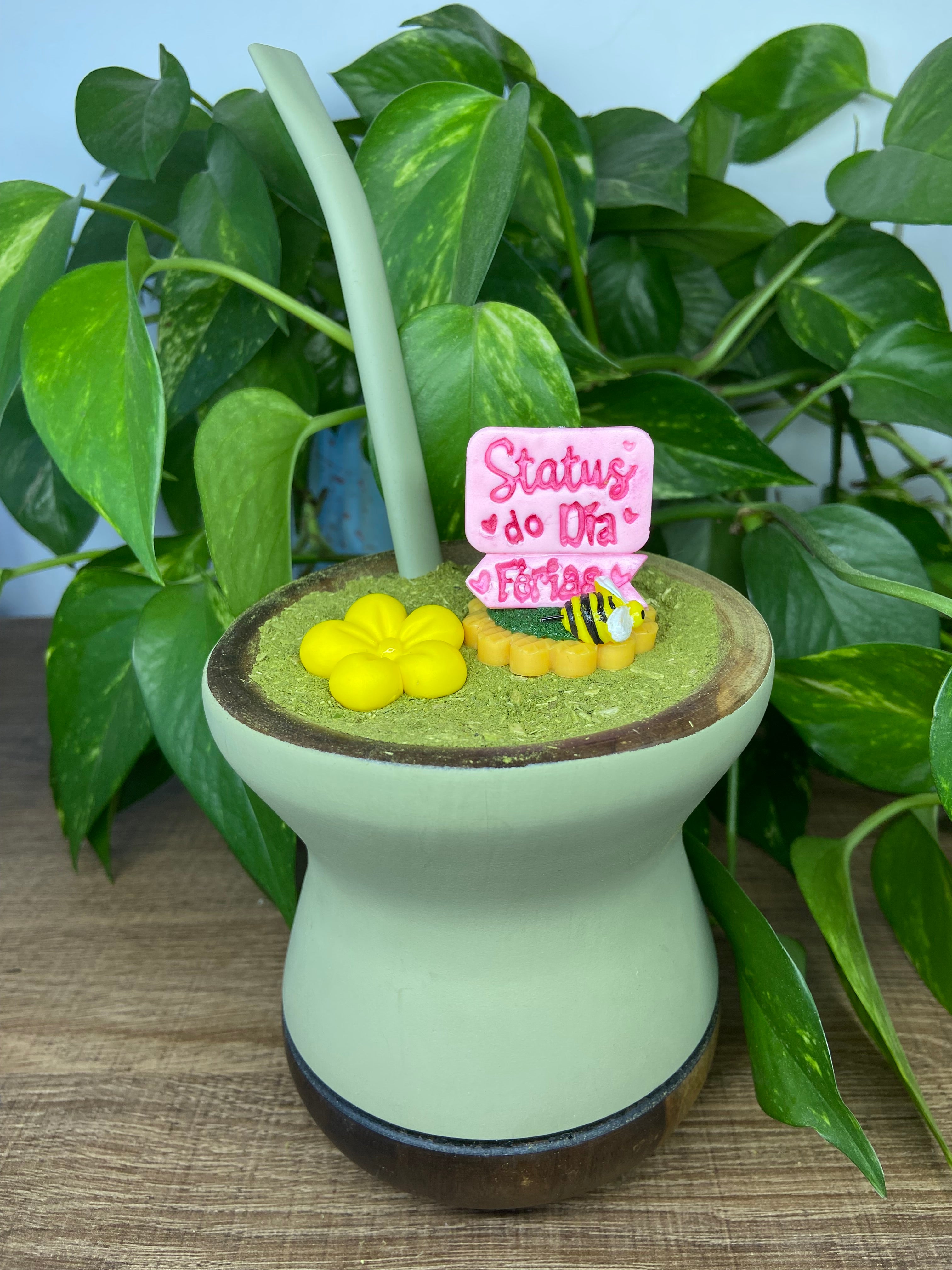 Kit Status do dia Férias | enfeite de chimarrão