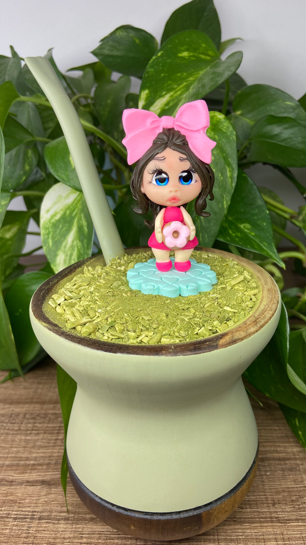 Boneca Eloá | enfeite de chimarrão