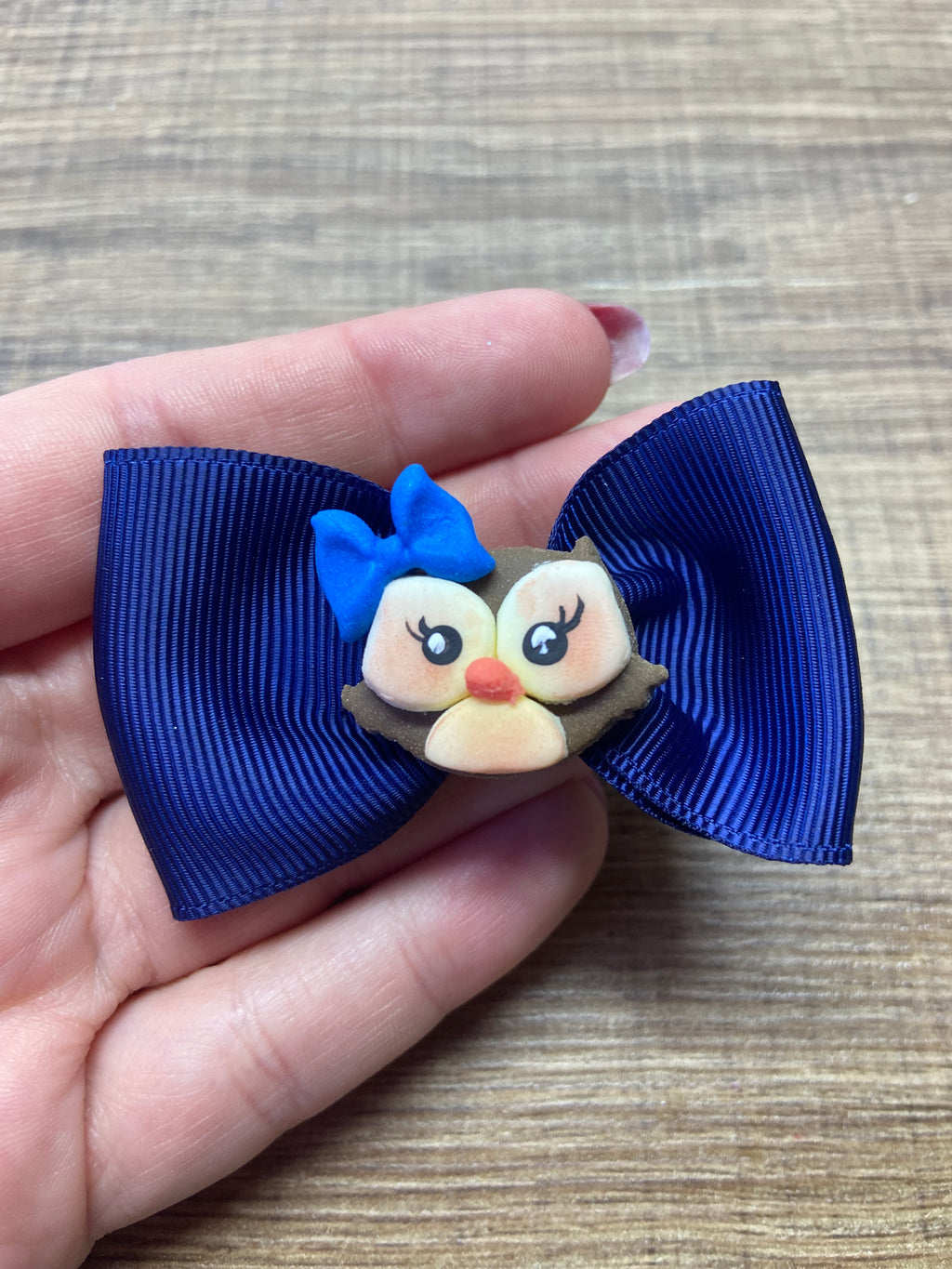 Laços de cabelo pequeno Coruja