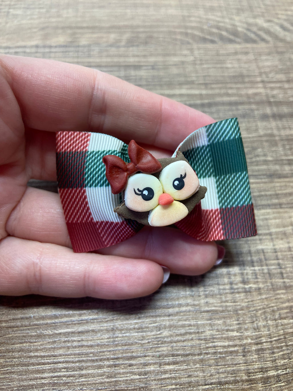 Laços de cabelo pequeno Coruja