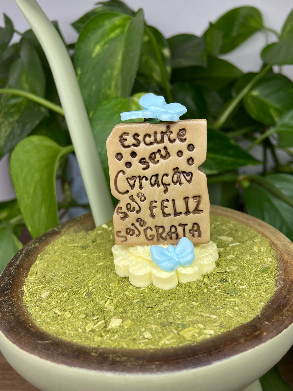 Escute seu coração | enfeite de chimarrão