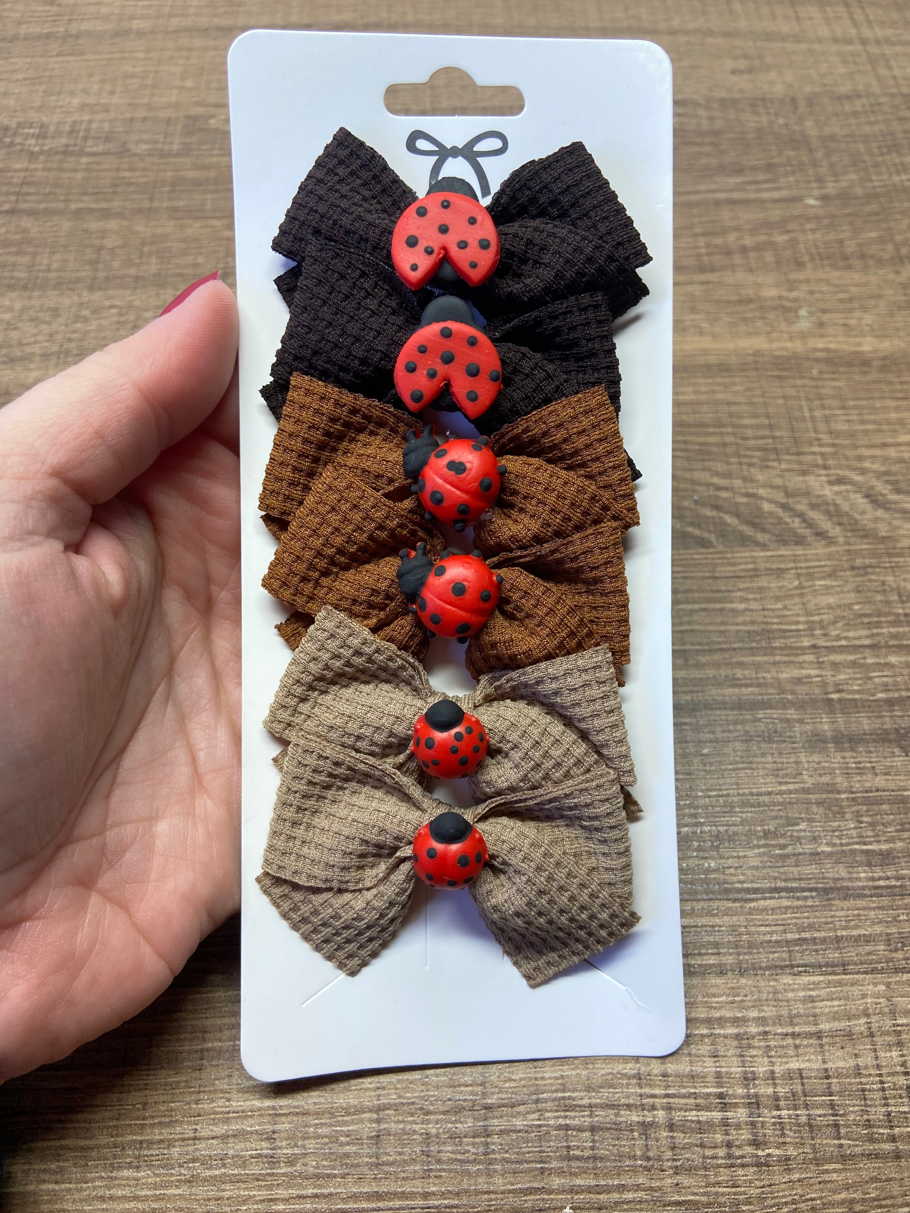 Kit Laços de cabelo Joaninha