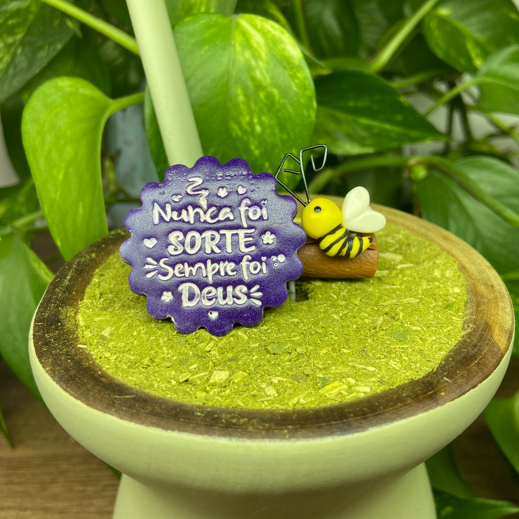 Nunca foi sorte sempre foi Deus| enfeite de chimarrão