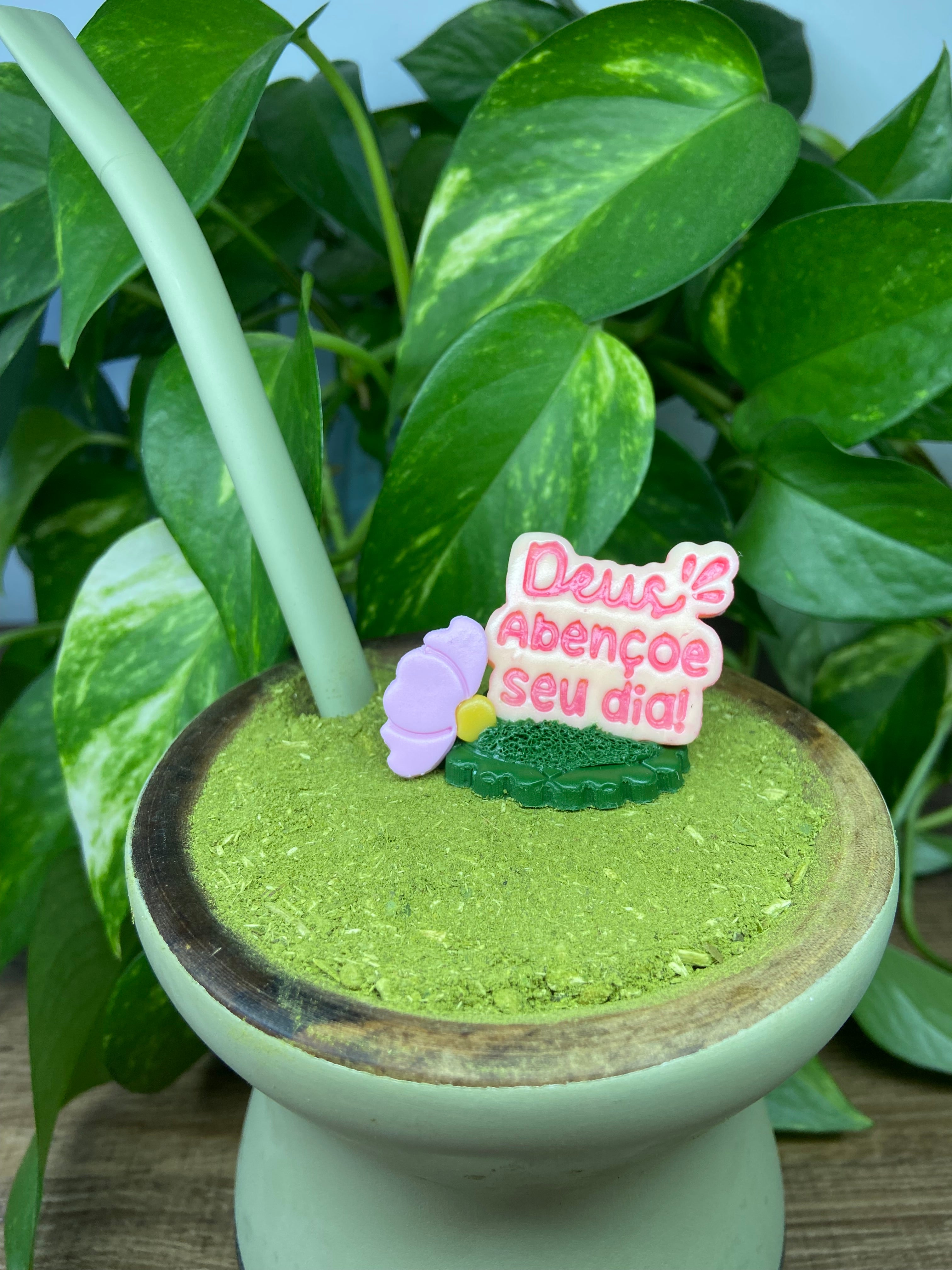 Deus abençoe seu dia| enfeite de chimarrão