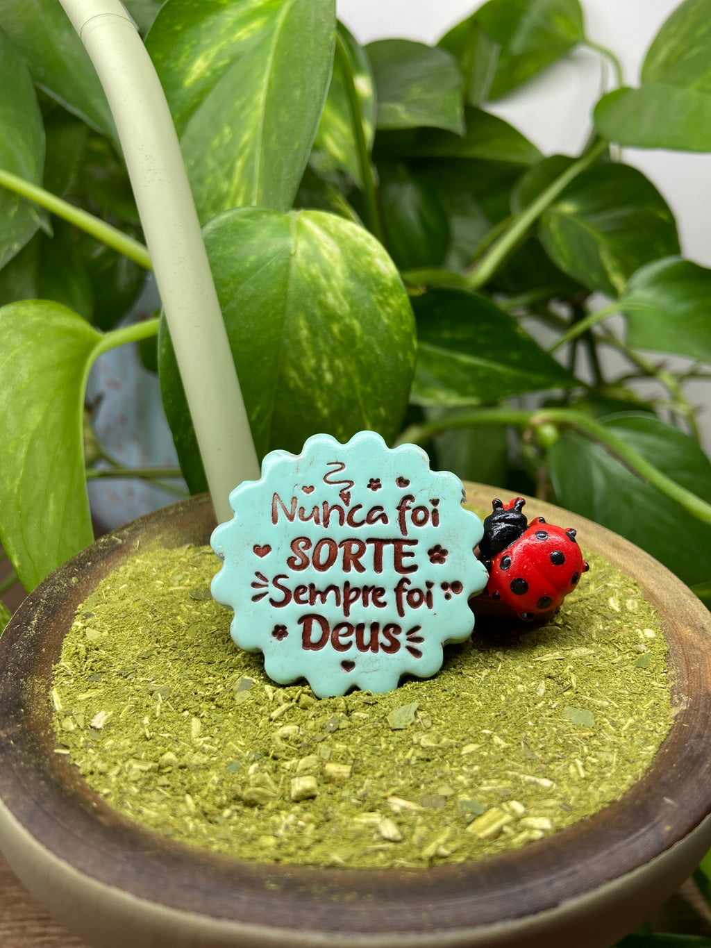 Nunca foi sorte sempre foi Deus| enfeite de chimarrão