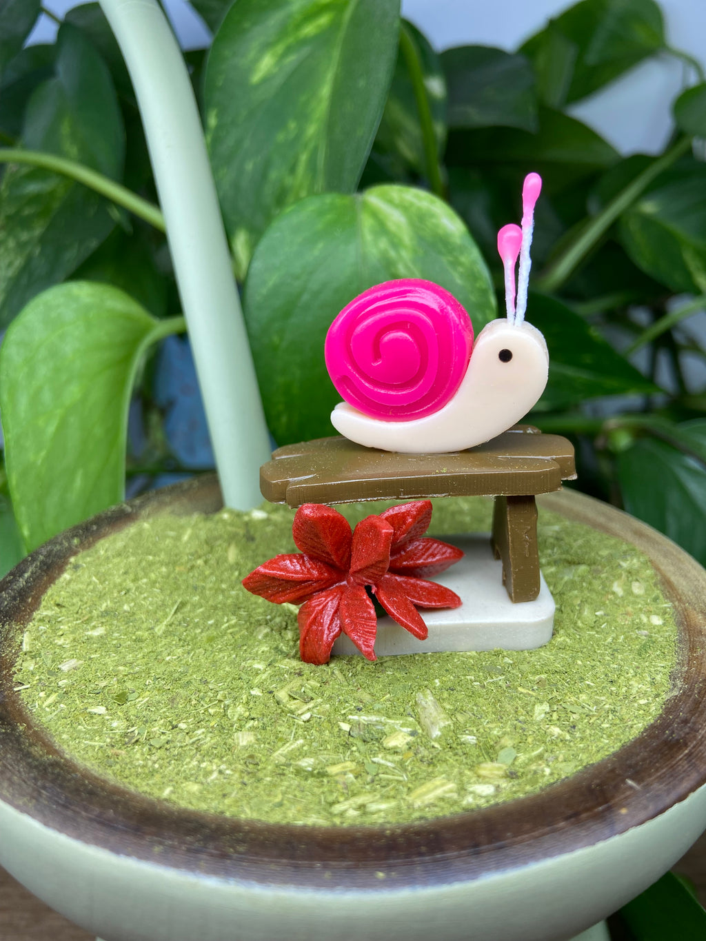 Caracol no banco | enfeite de chimarrão