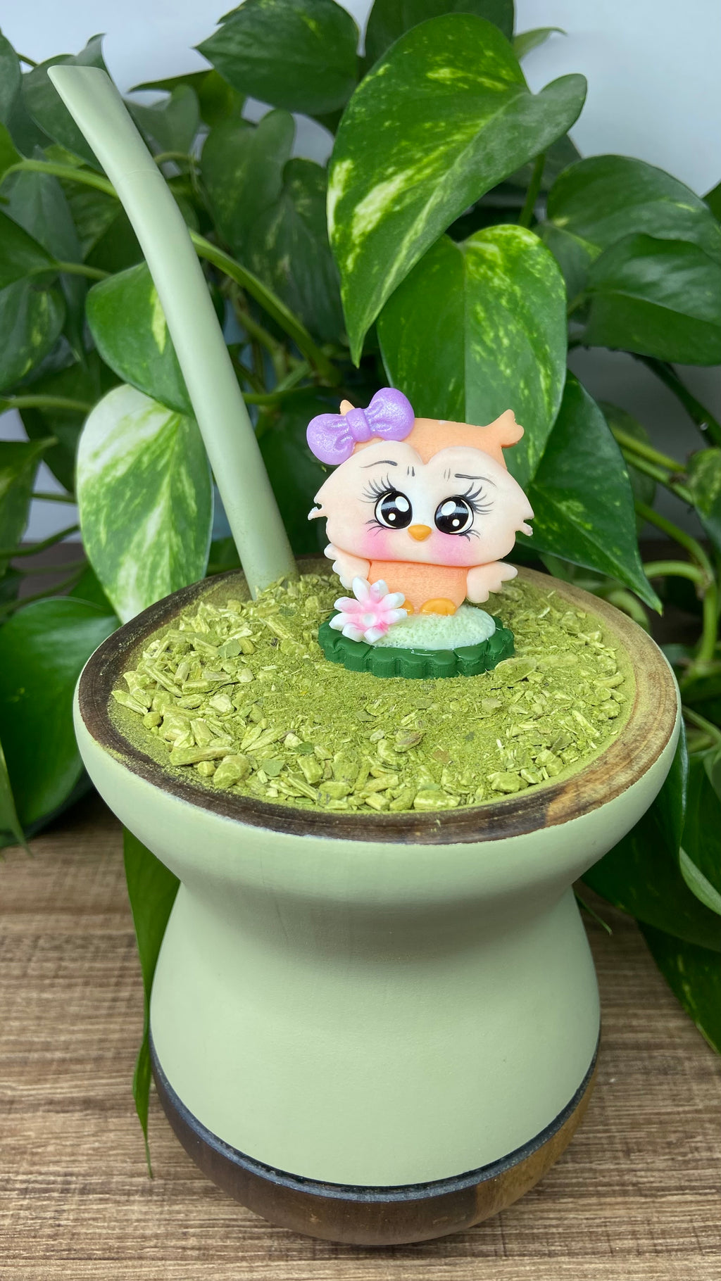 Coruja Amora| enfeite de chimarrão