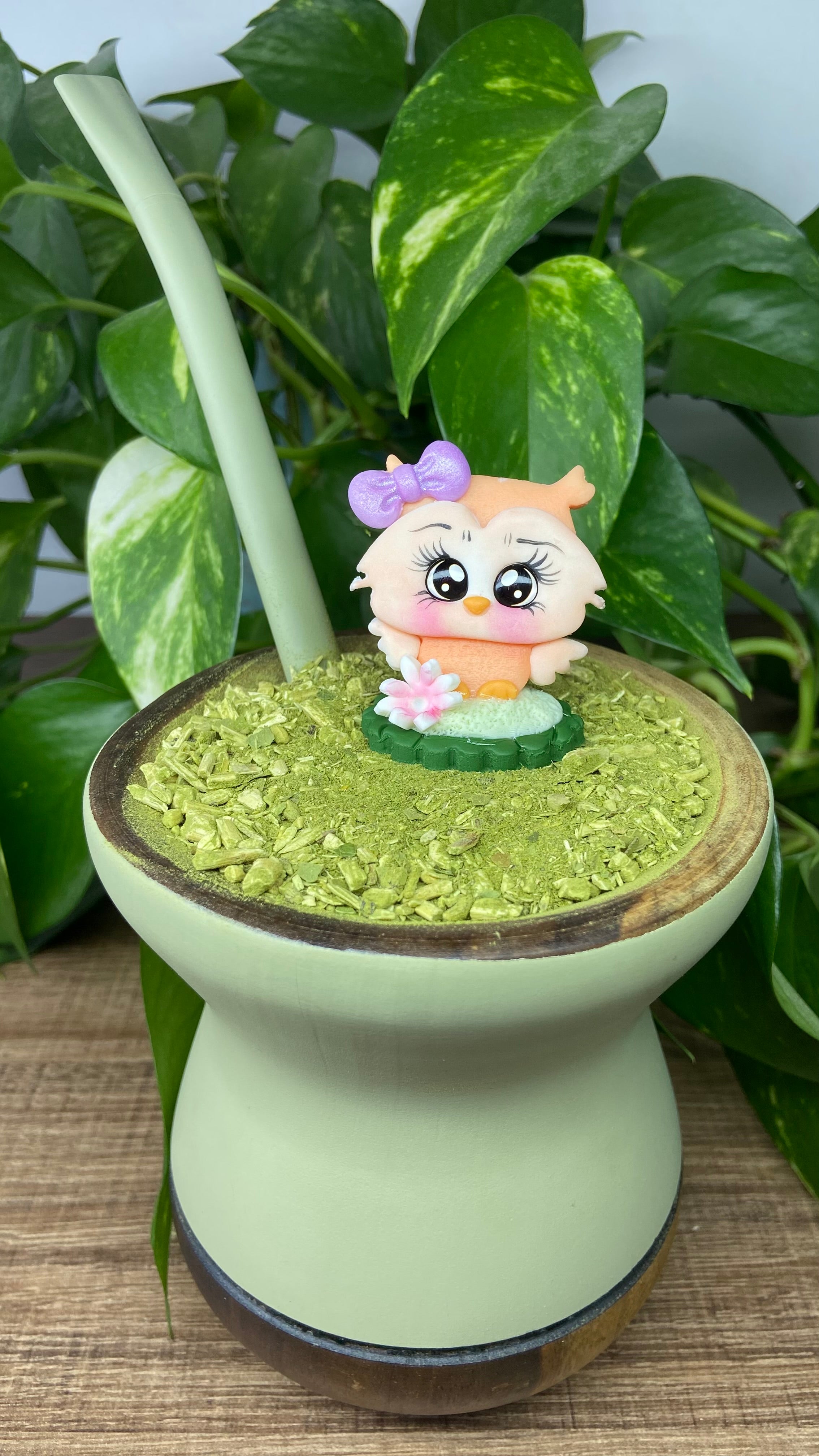 Coruja Amora| enfeite de chimarrão