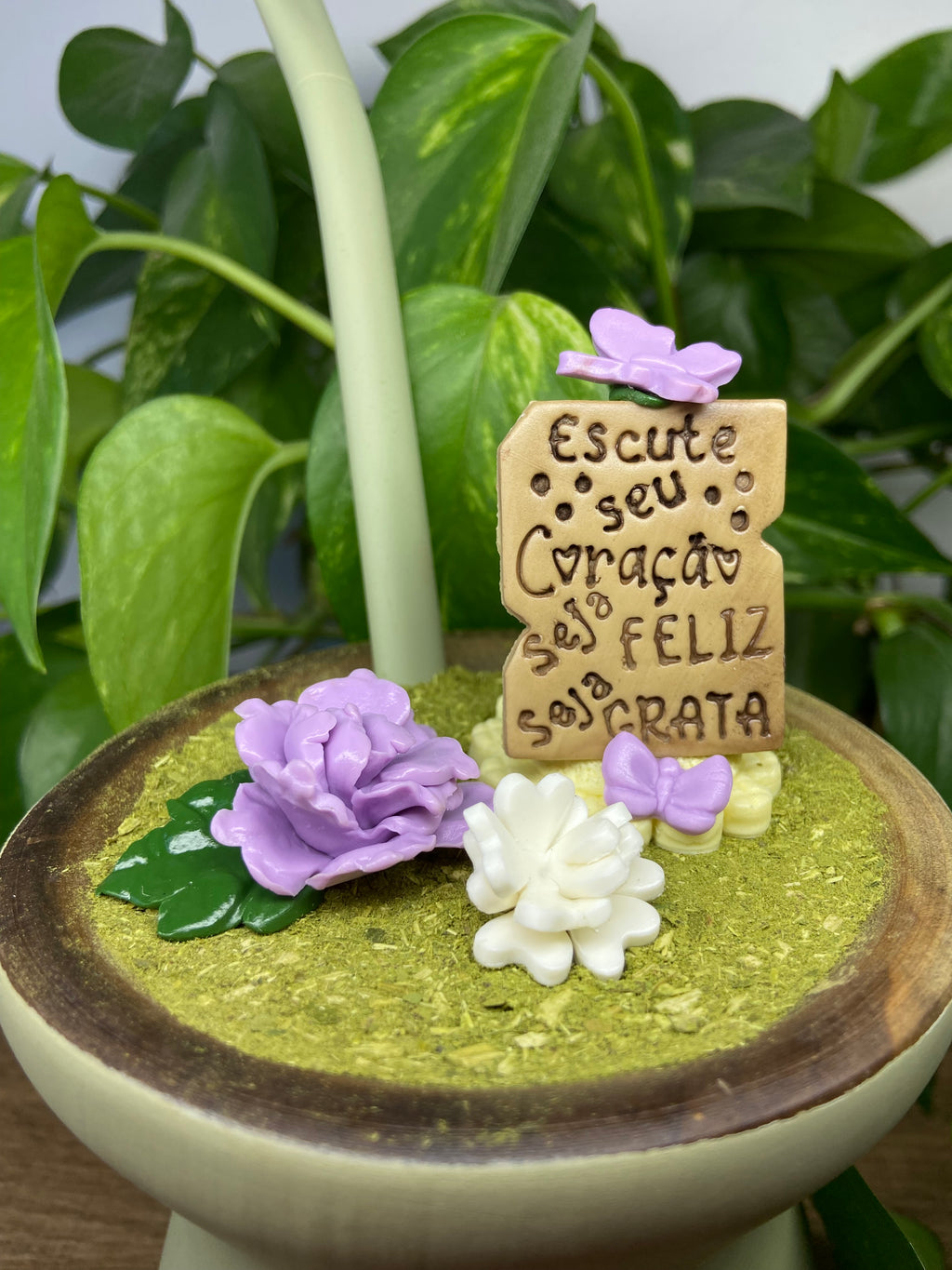 Kit escute seu coração | enfeite de chimarrão