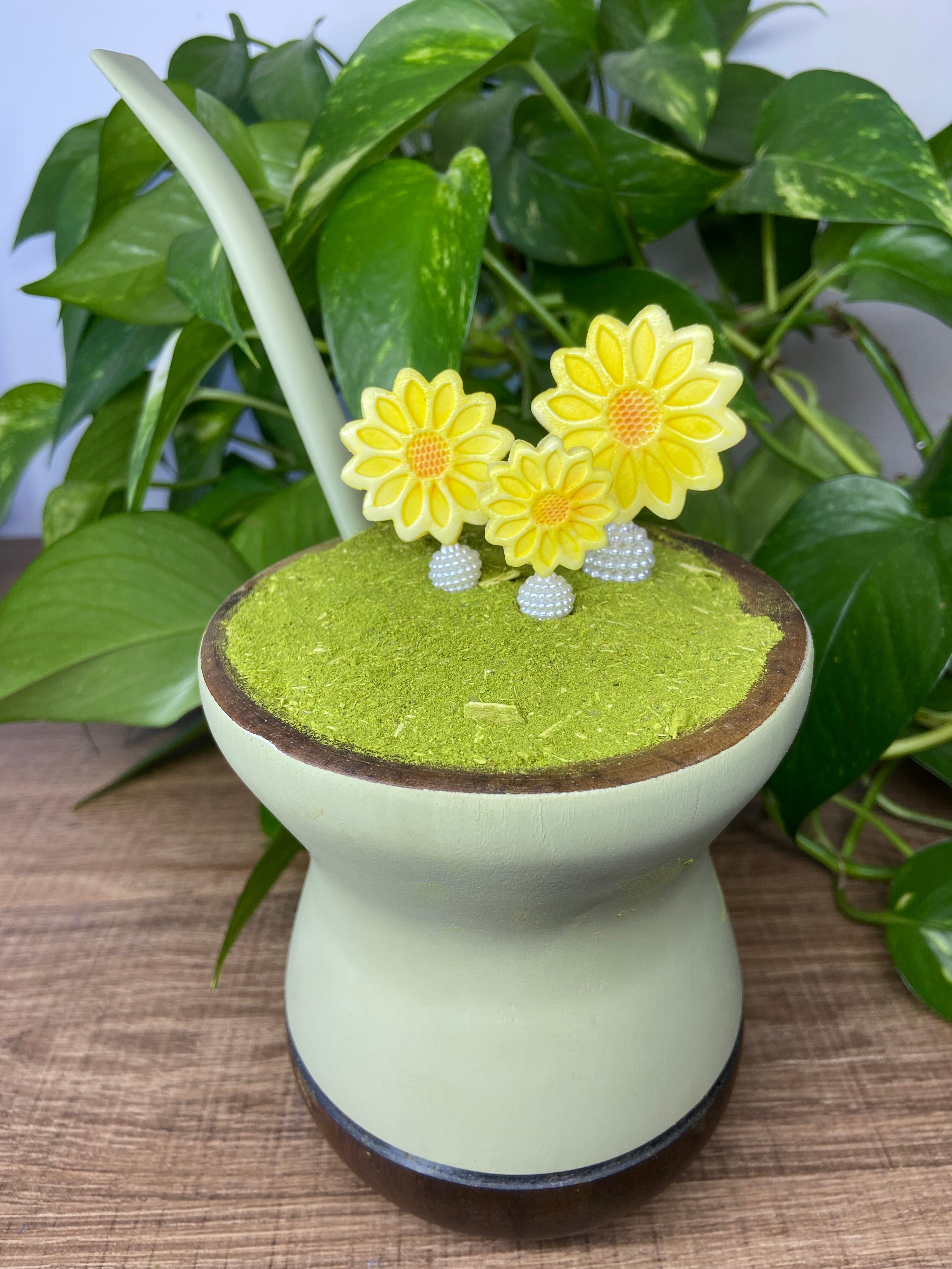 Trio flor | enfeite de chimarrão