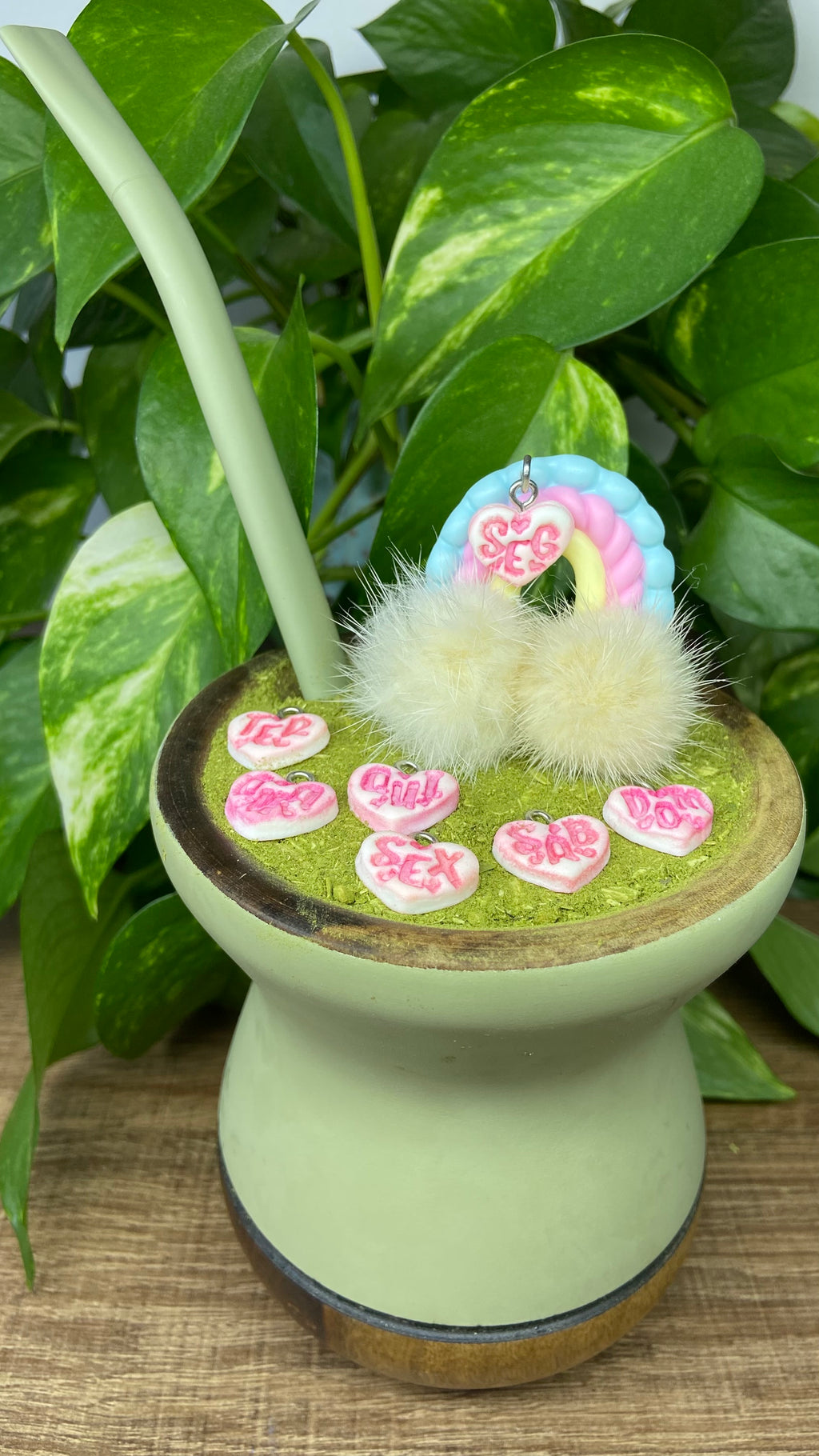 Troca Troca Arco Iris dias da semana | enfeite de chimarrão