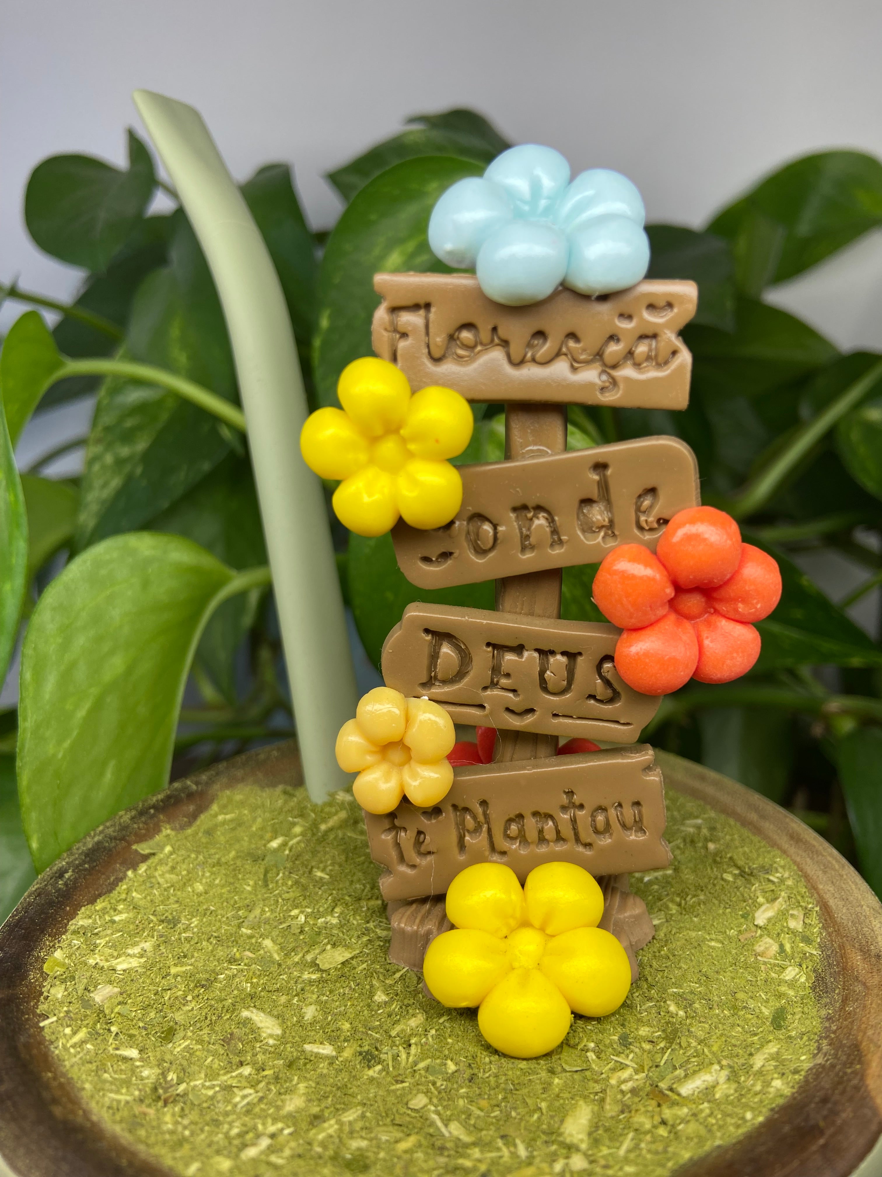 Plaquinha floresça onde| enfeite de chimarrão