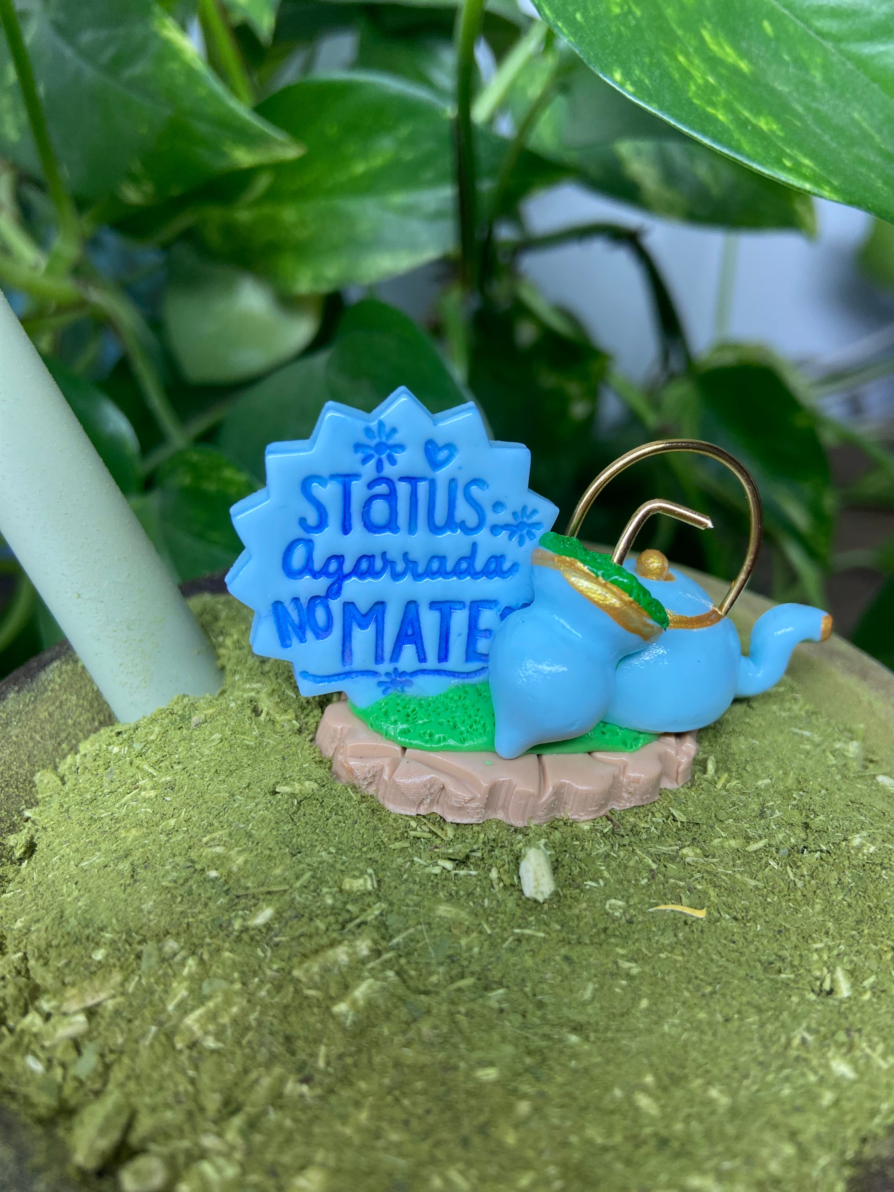 Status agarrada no Mate | enfeite de chimarrão