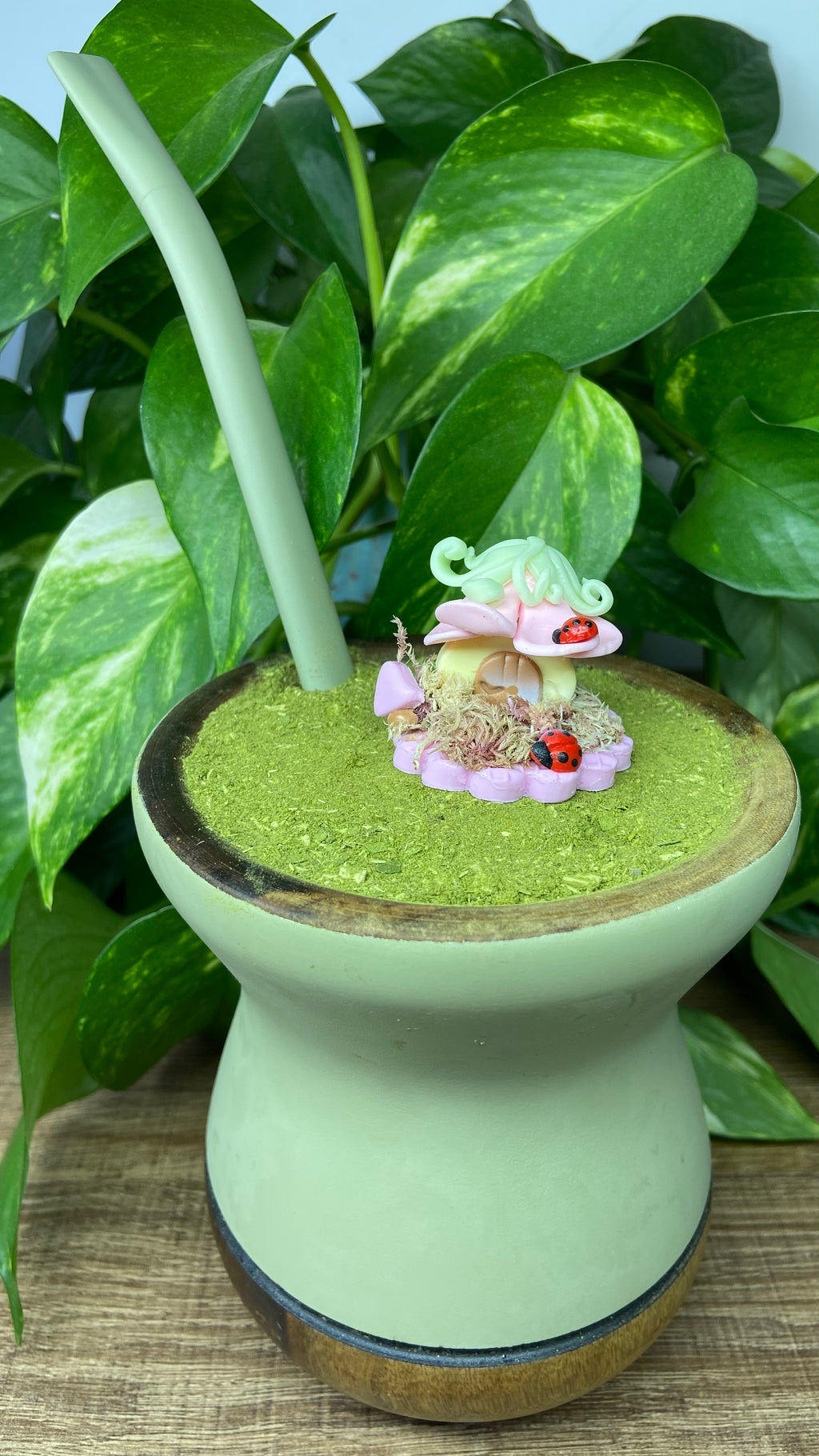 Casinha flor| enfeite de chimarrão