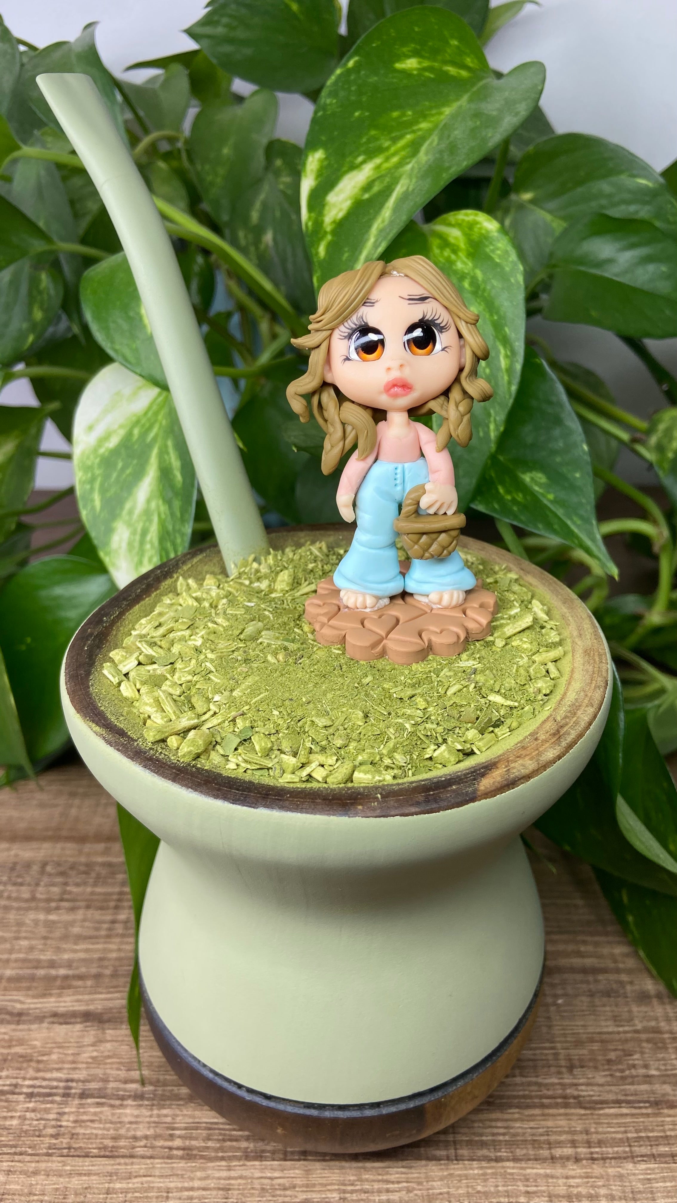 Boneca Cecilia | enfeite de chimarrão