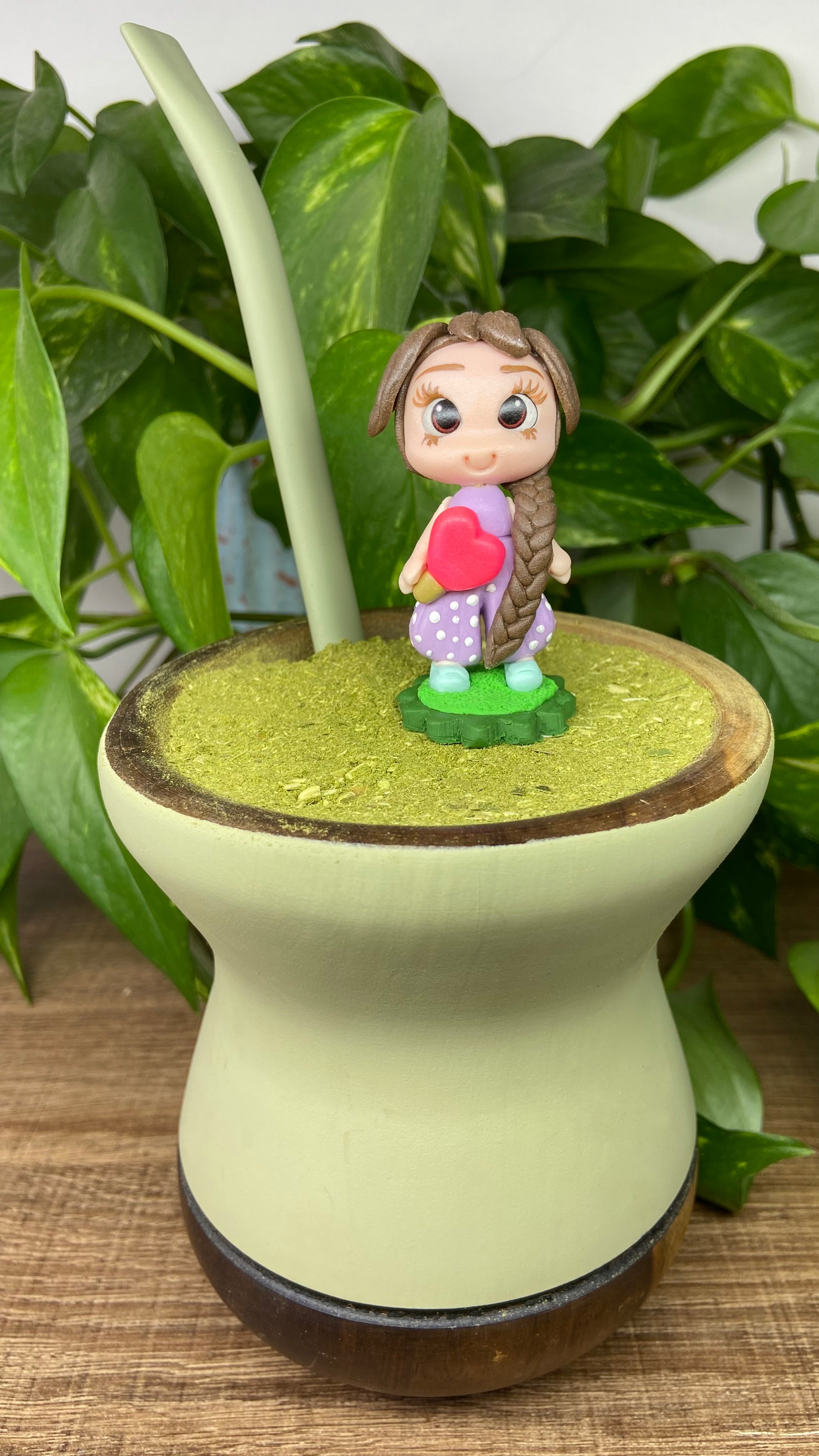 Boneca Coração | enfeite de chimarrão