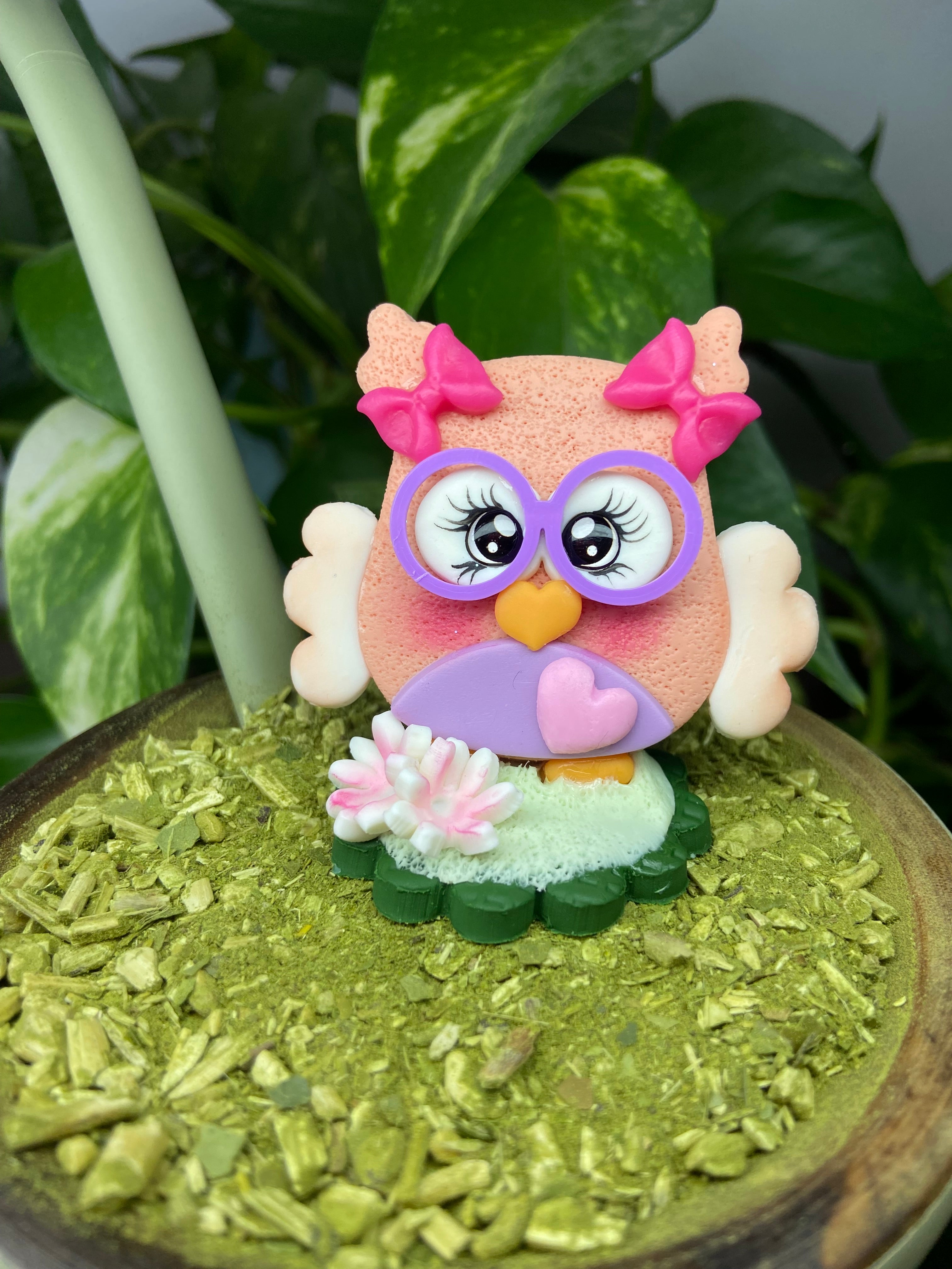 Coruja Lorena | enfeite de chimarrão