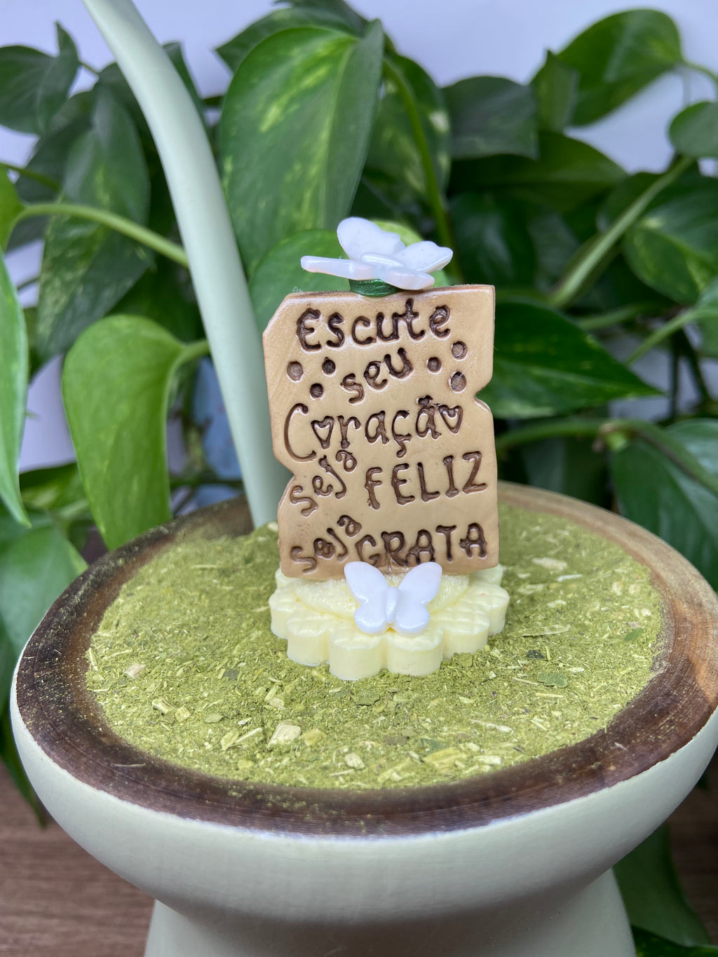 Escute seu coração | enfeite de chimarrão