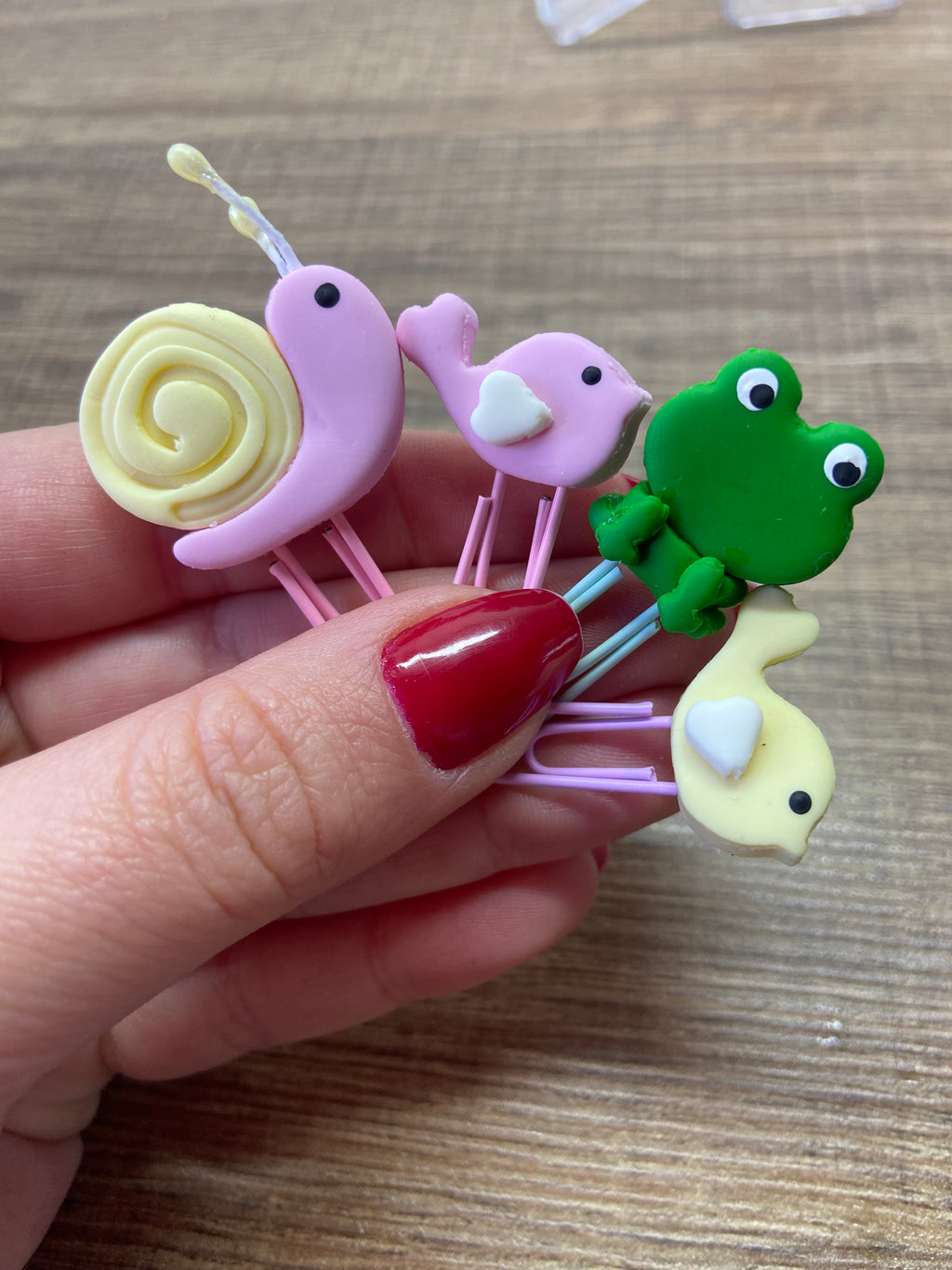 Kit com 4 clips tema Jardim