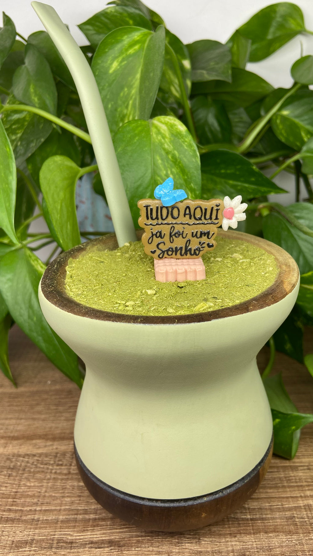 Tudo aqui já foi um sonho | enfeite de chimarrão