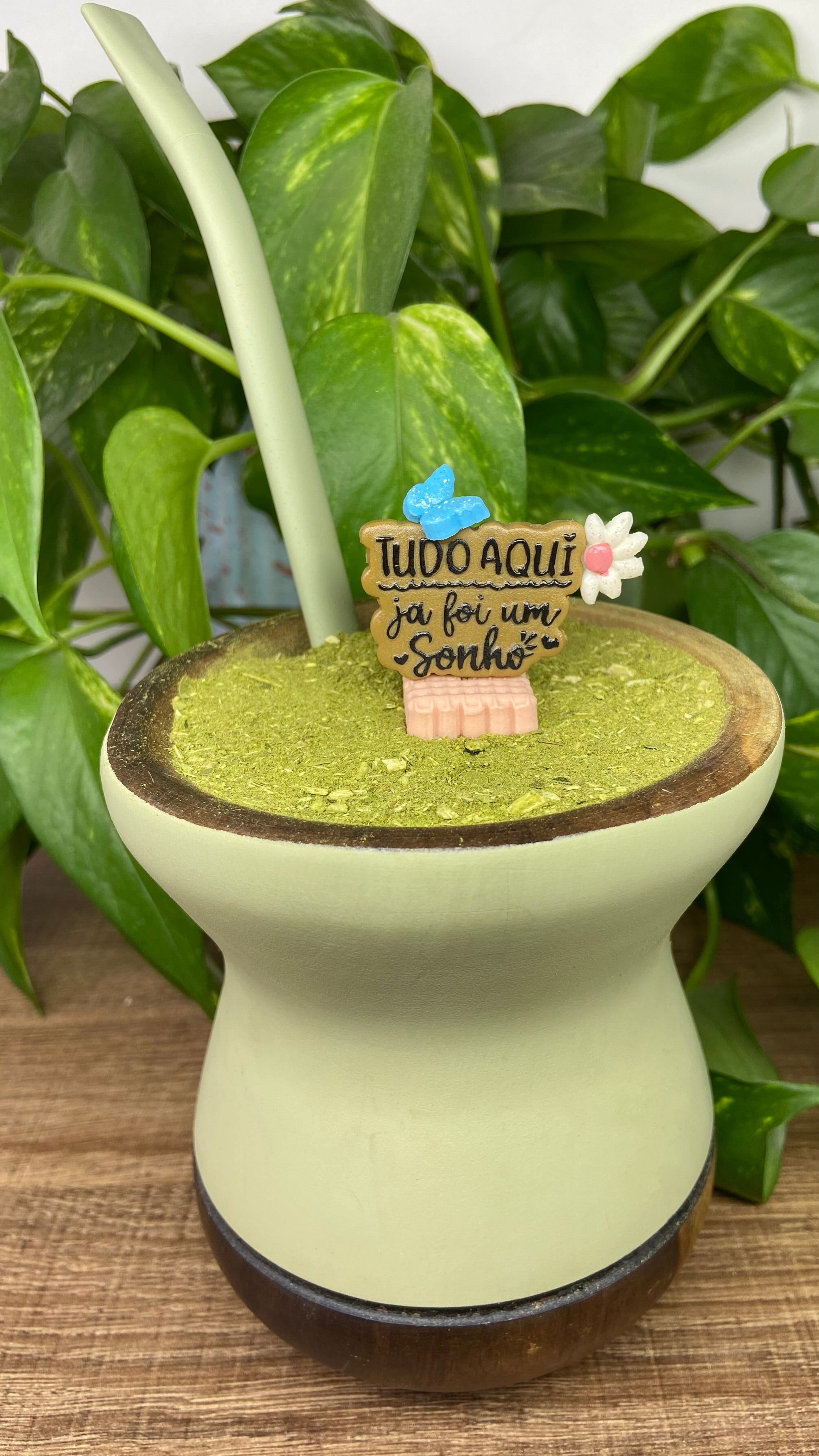 Tudo aqui já foi um sonho | enfeite de chimarrão