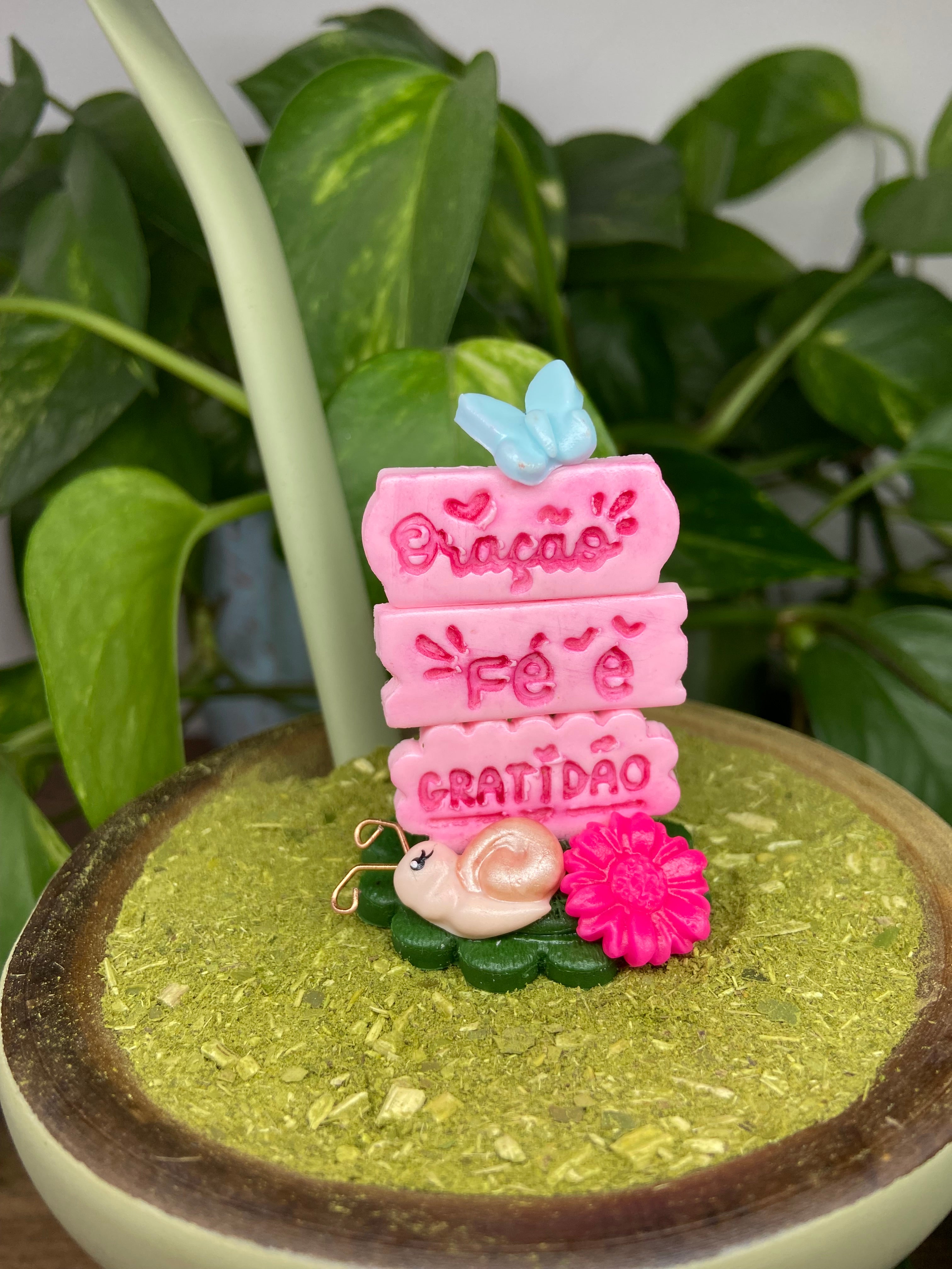 Oração fé e gratidão | enfeite de chimarrão