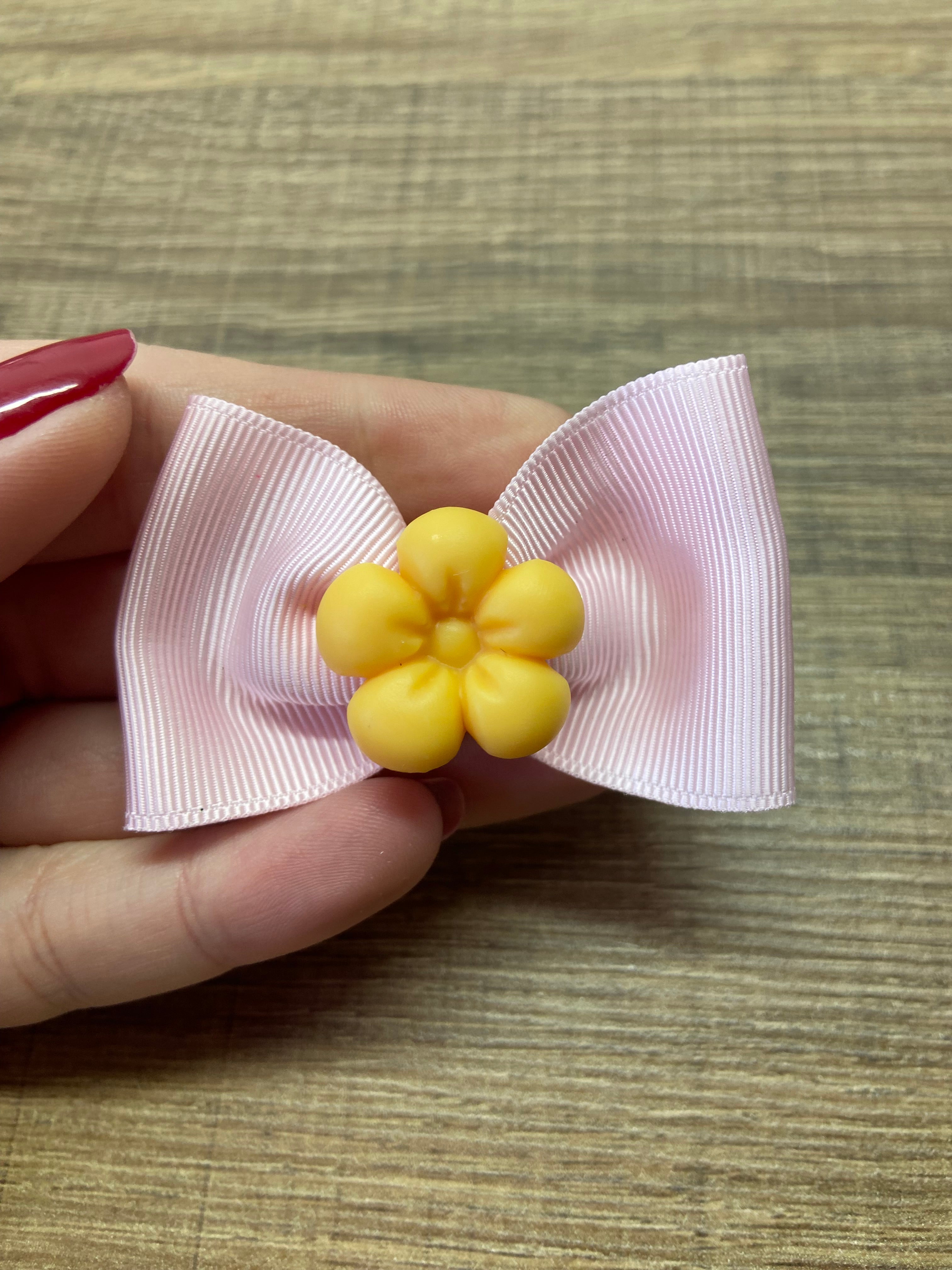 Laços pequeno de cabelo Flor